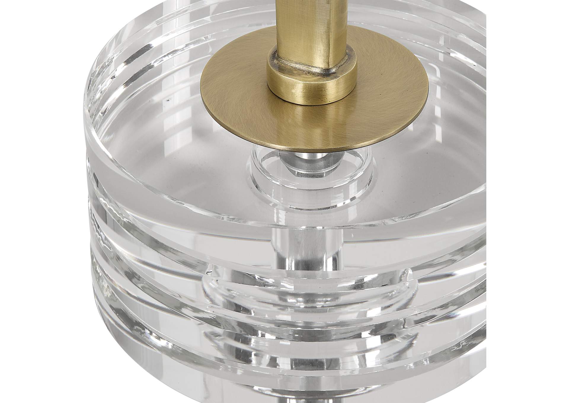 Uttermost Groove Crystal Drink Table