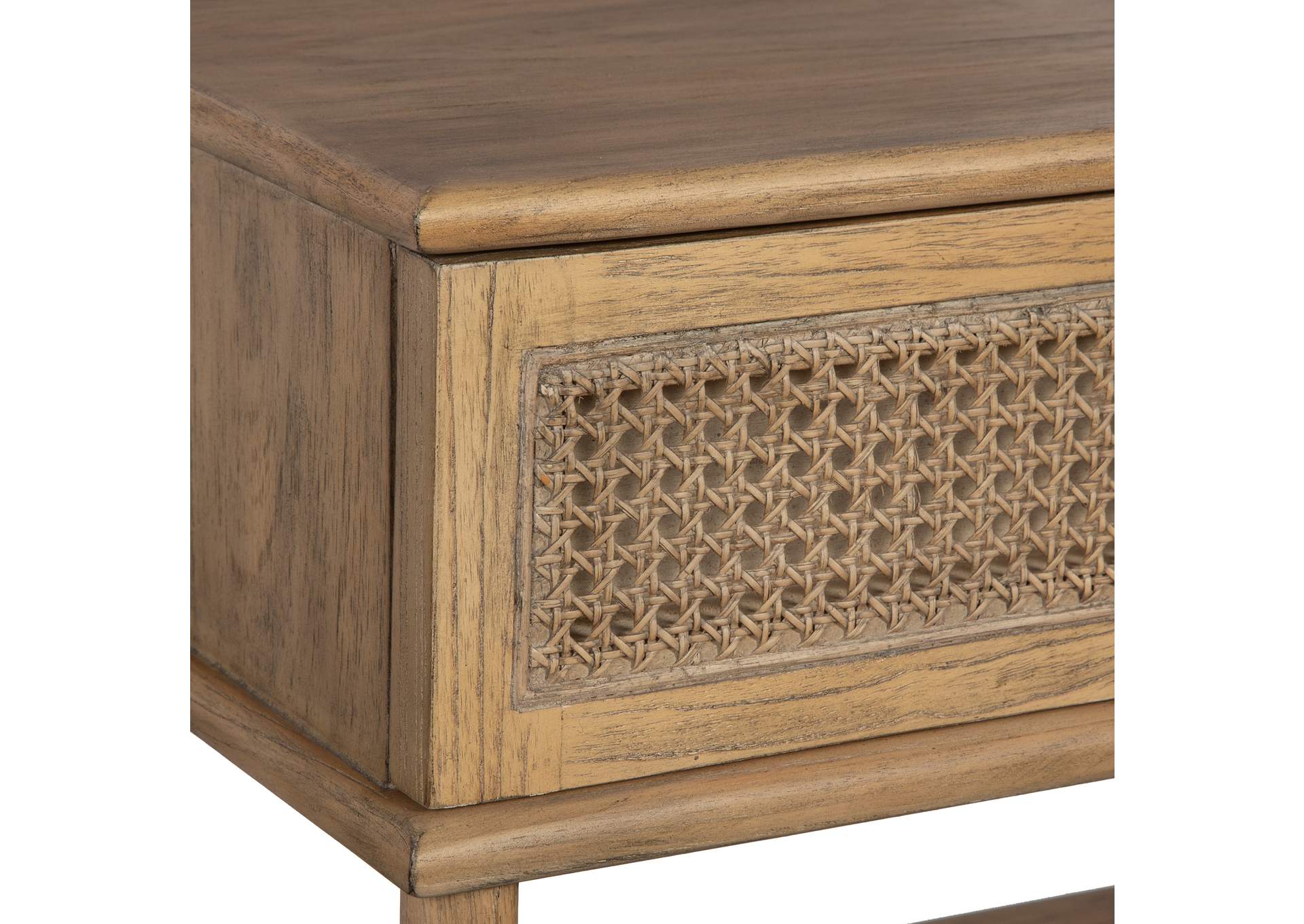 Uttermost Coast Tattan Cane Side Table