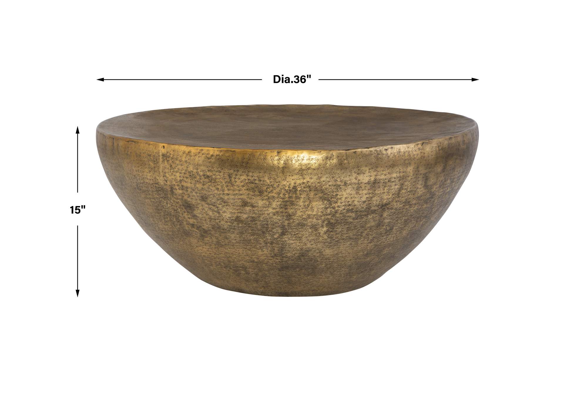 Uttermost Gilded Dome Gold Coffee Table
