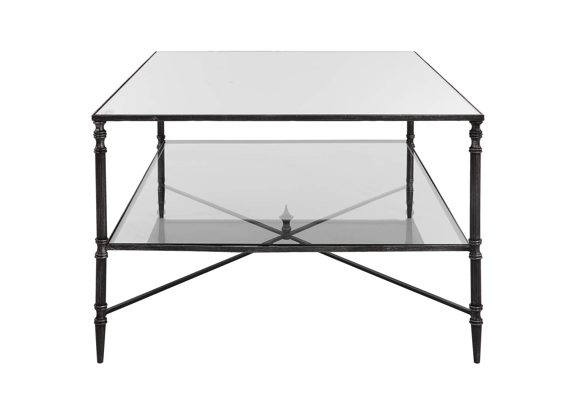 Uttermost Henzler Mirrored Steel Coffee Table