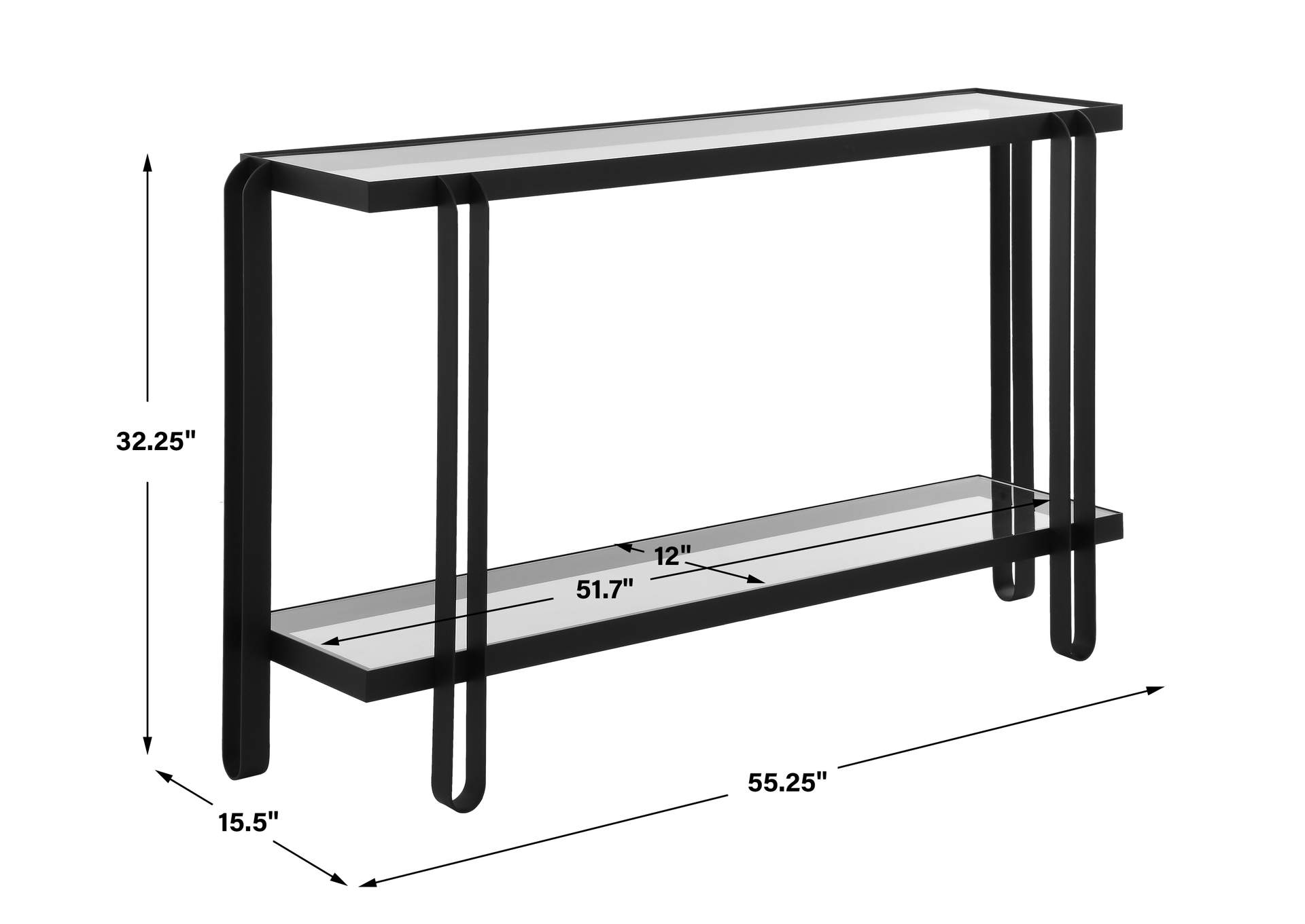 Uttermost Shadow Black Iron Console Table