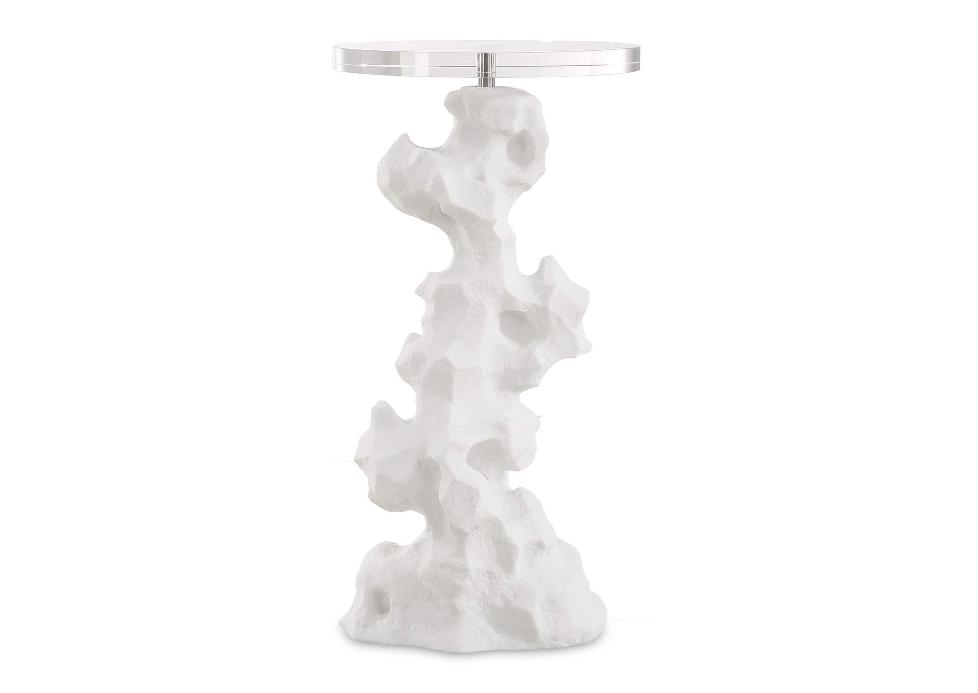 Uttermost Remnant White Stone Drink Table
