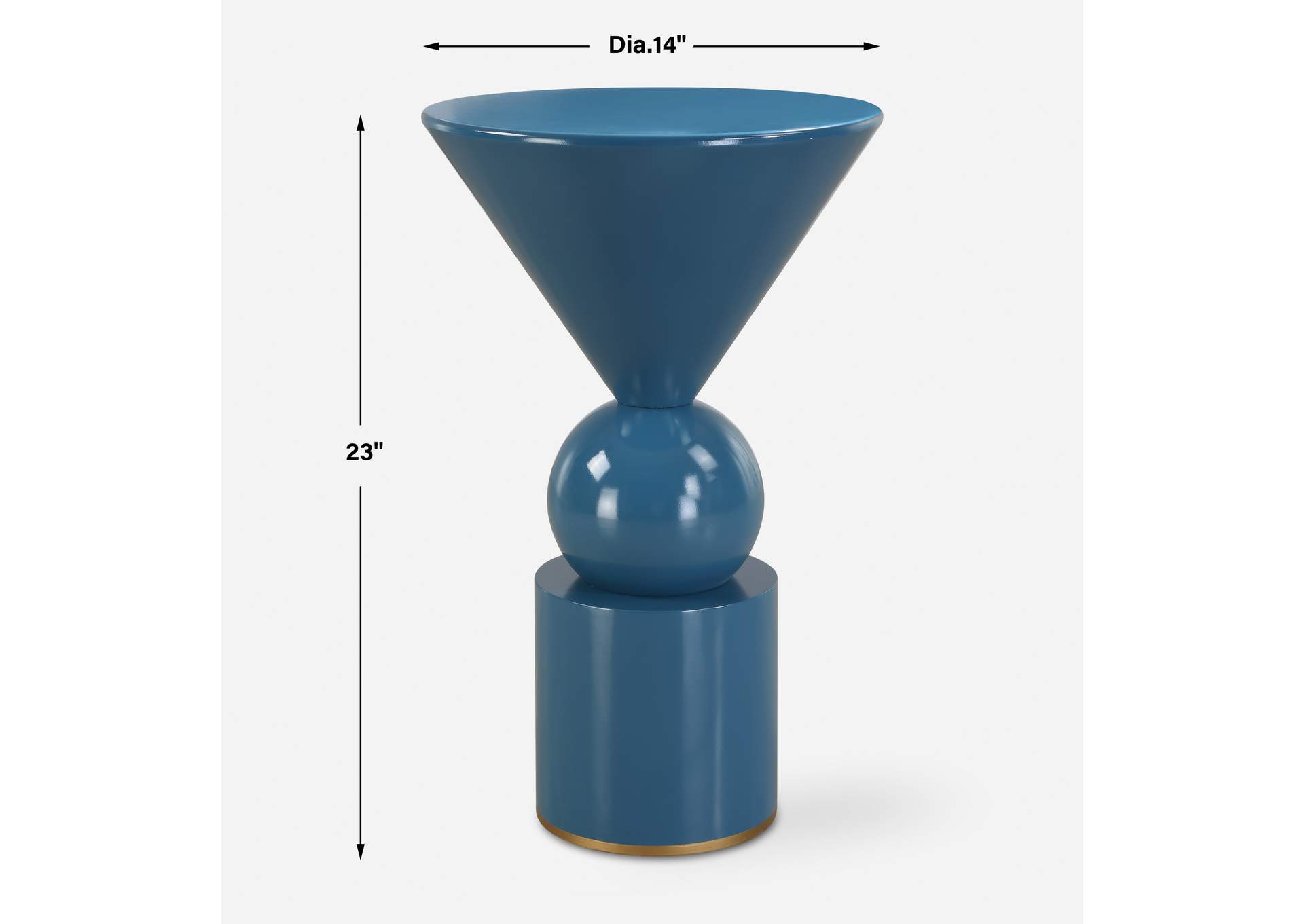 Uttermost Trig Blue Accent Table