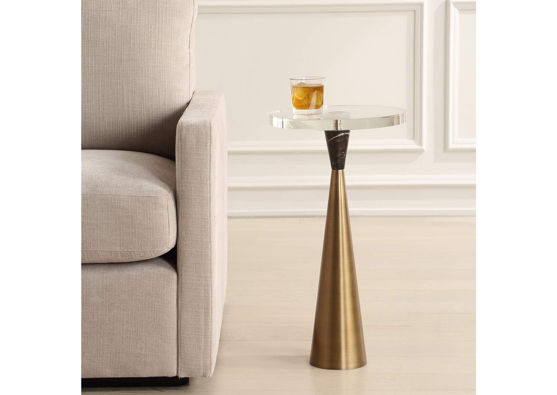 Uttermost Holton Tapered Brass Accent Table