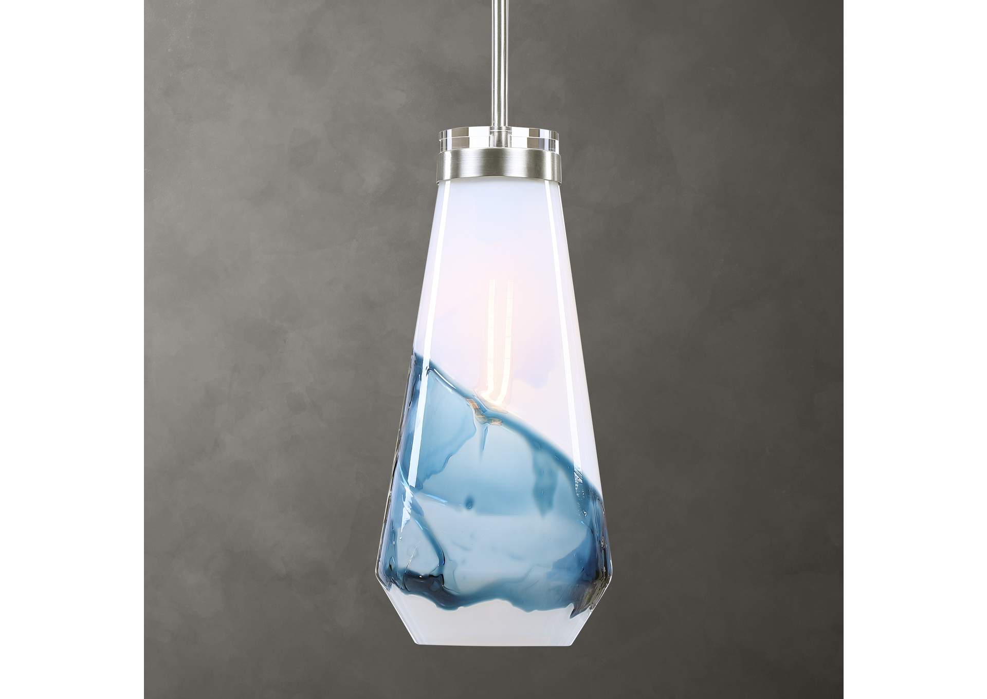 Uttermost Windswept Blue & White Light Mini Pendant