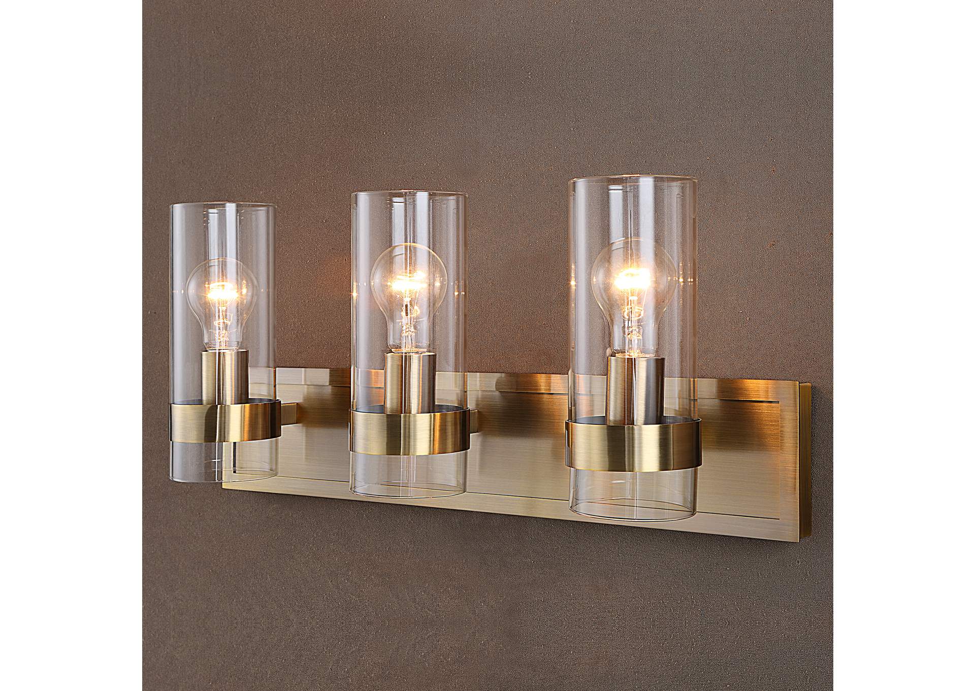 Uttermost Cardiff Antique Brass Light Vanity