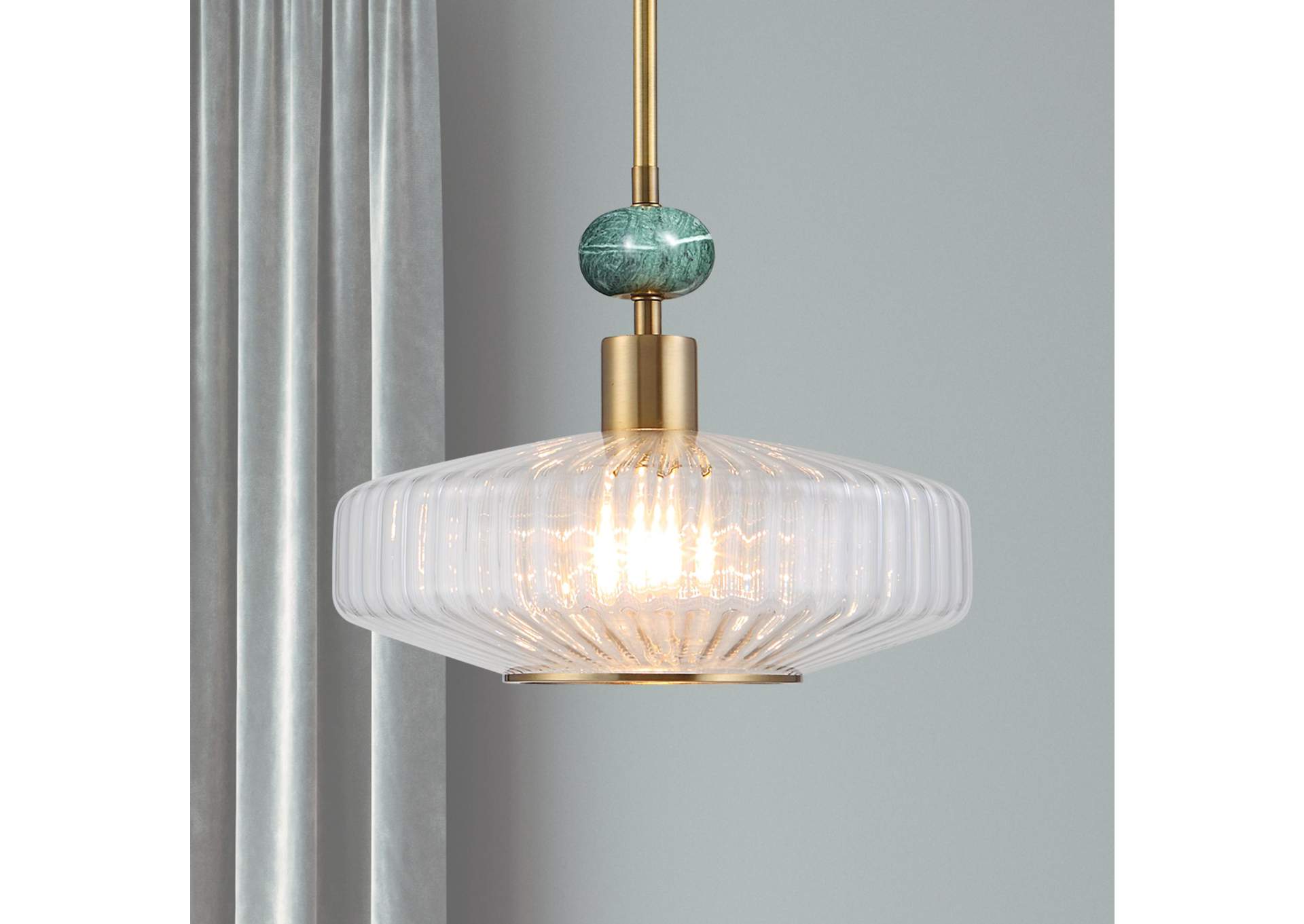 Uttermost Giovane Antique Brass Light Pendant