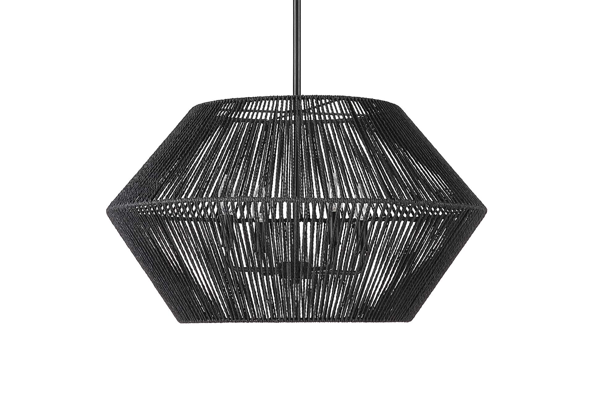 Uttermost Suva Light Black Rope Pendant
