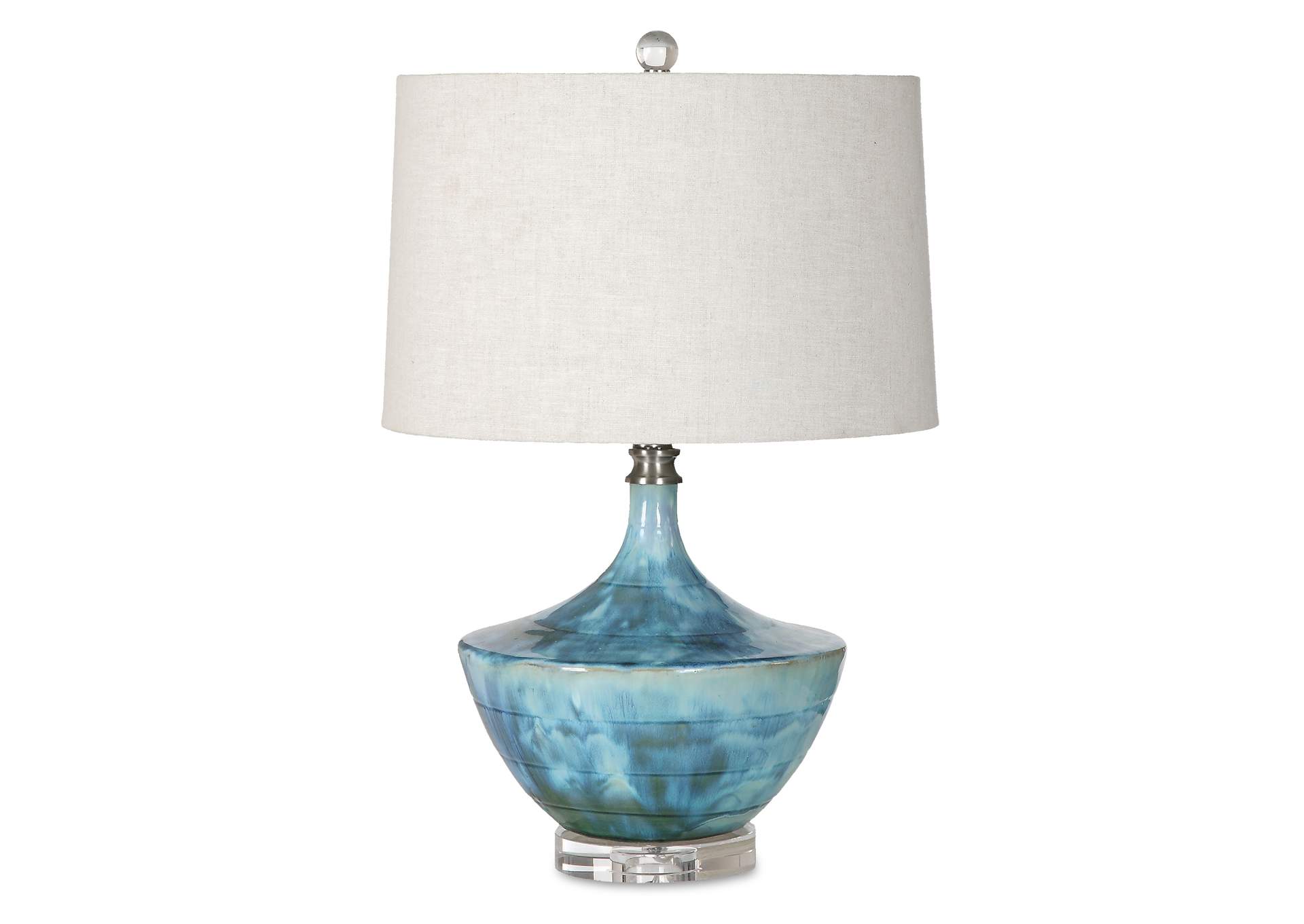 Uttermost Chasida Blue Ceramic Lamp