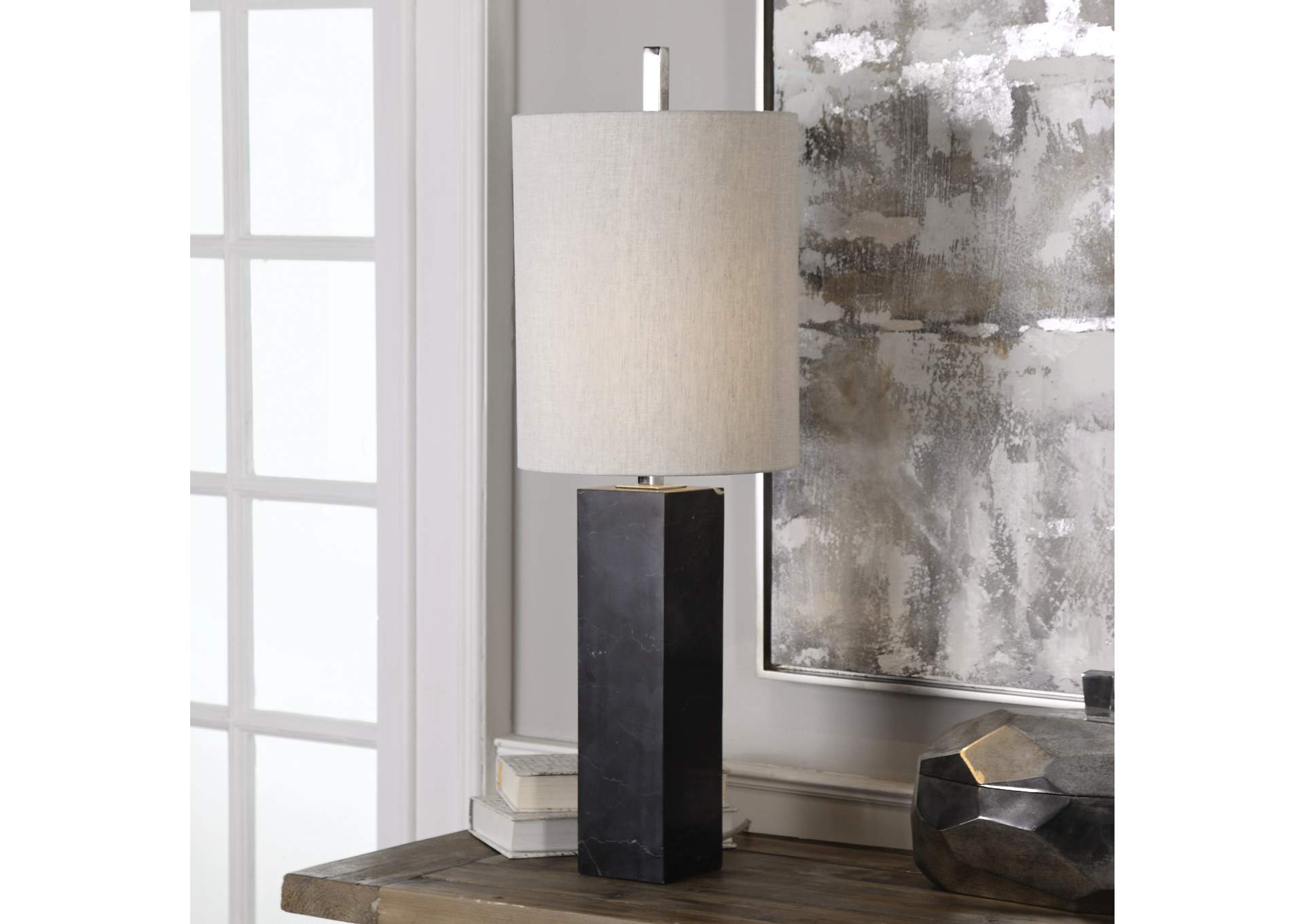 Uttermost Delaney Marble Column Accent Lamp