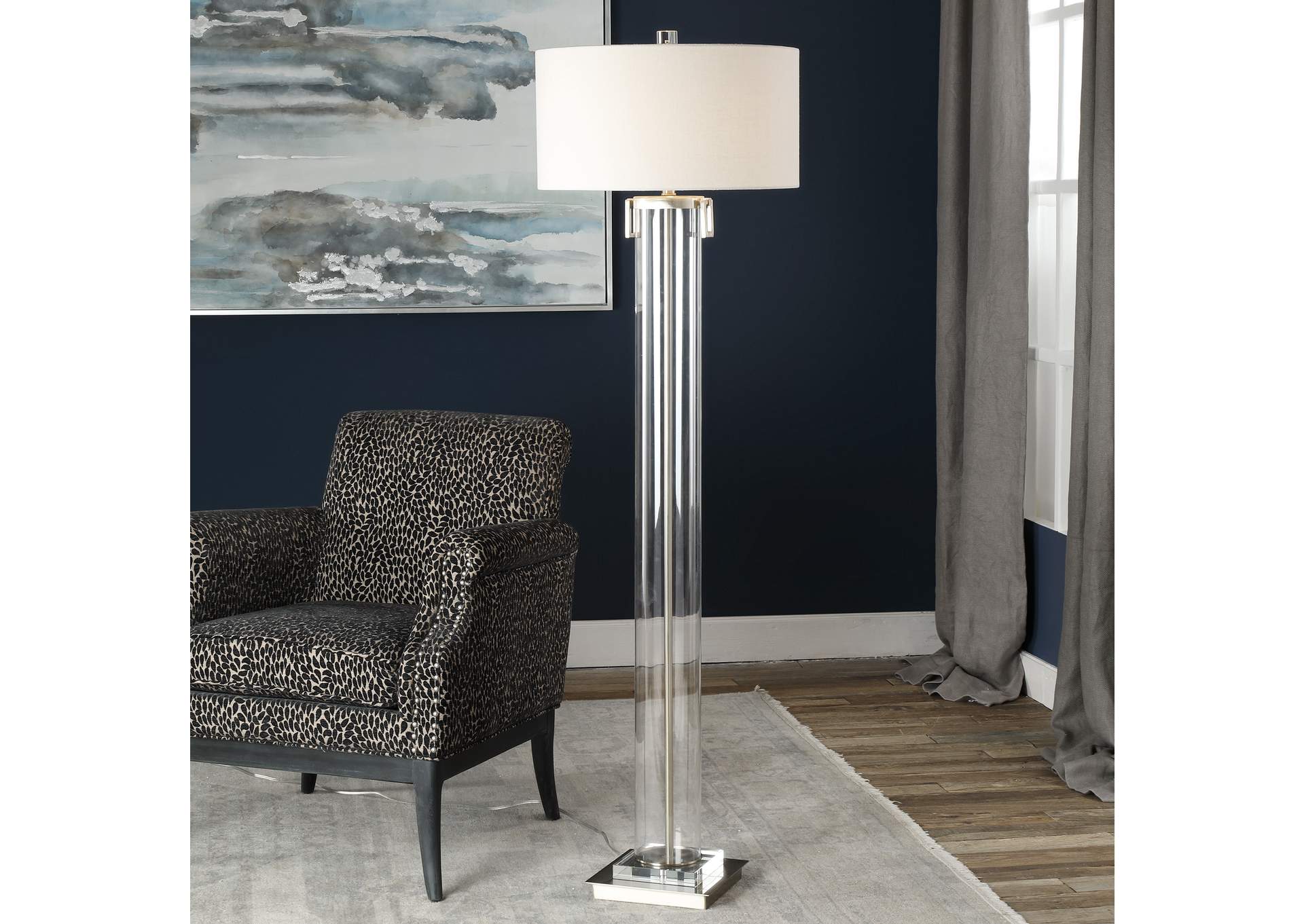 Uttermost Monette Tall Cylinder Floor Lamp
