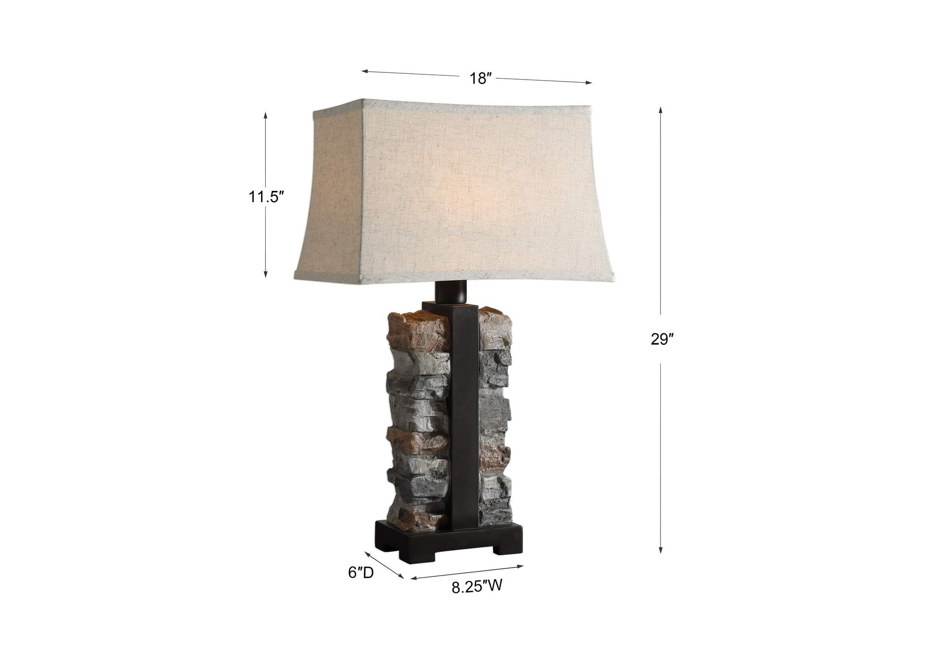 Uttermost Kodiak Stacked Stone Lamp