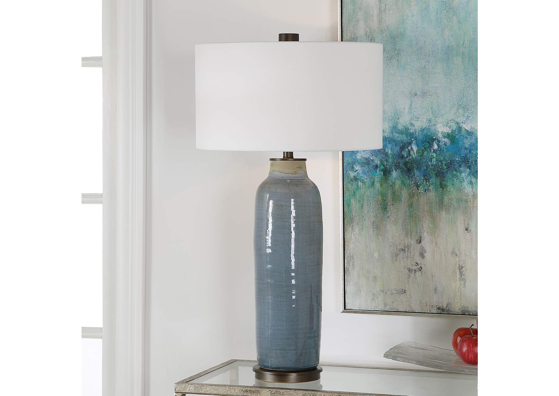 Uttermost Vicente Slate Blue Table Lamp