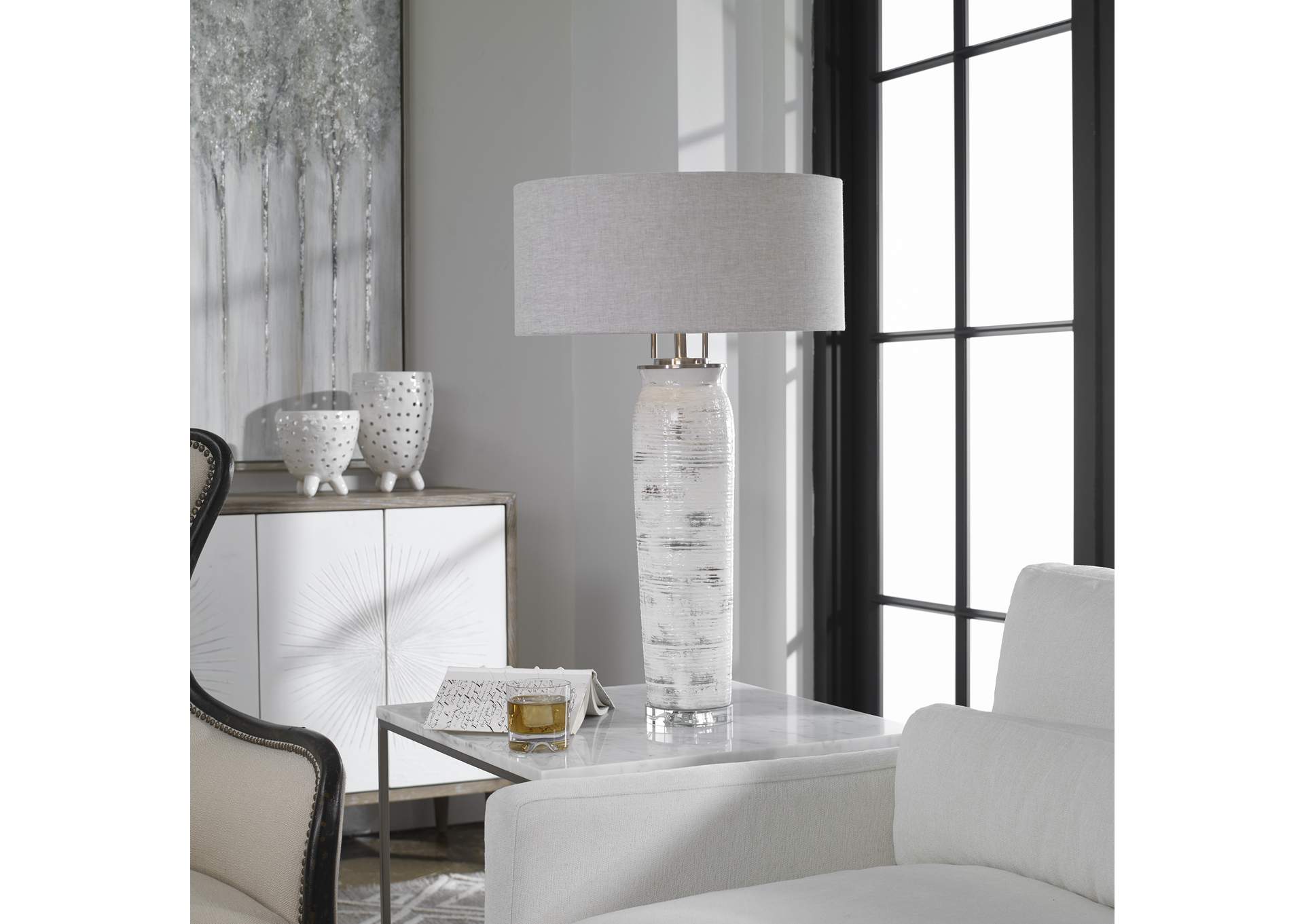 Uttermost Lenta White Table Lamp