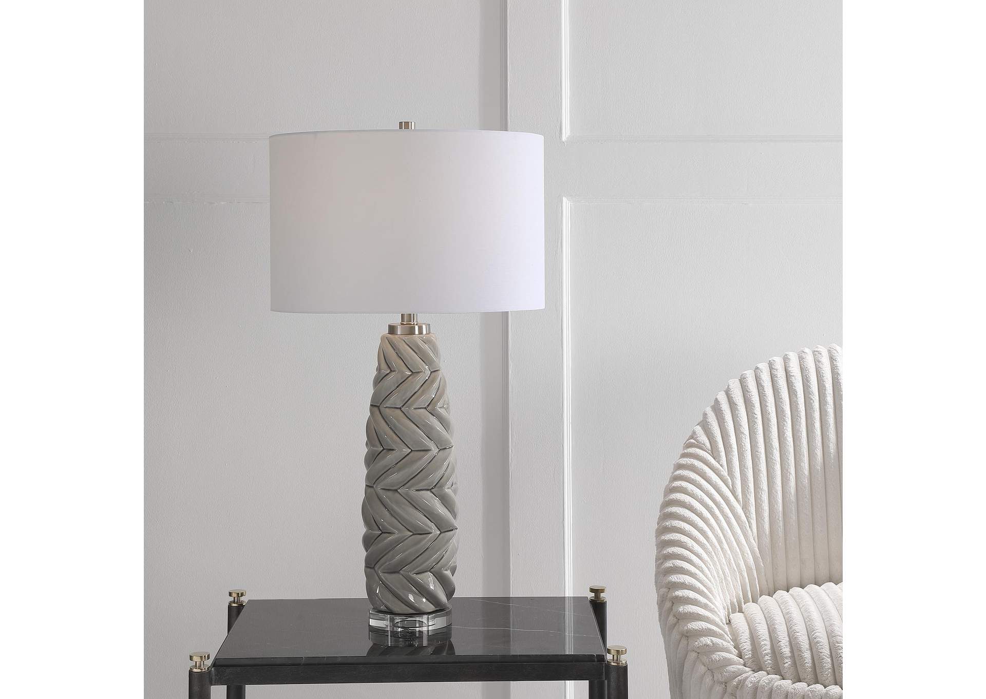 Uttermost Kari Light Gray Table Lamp