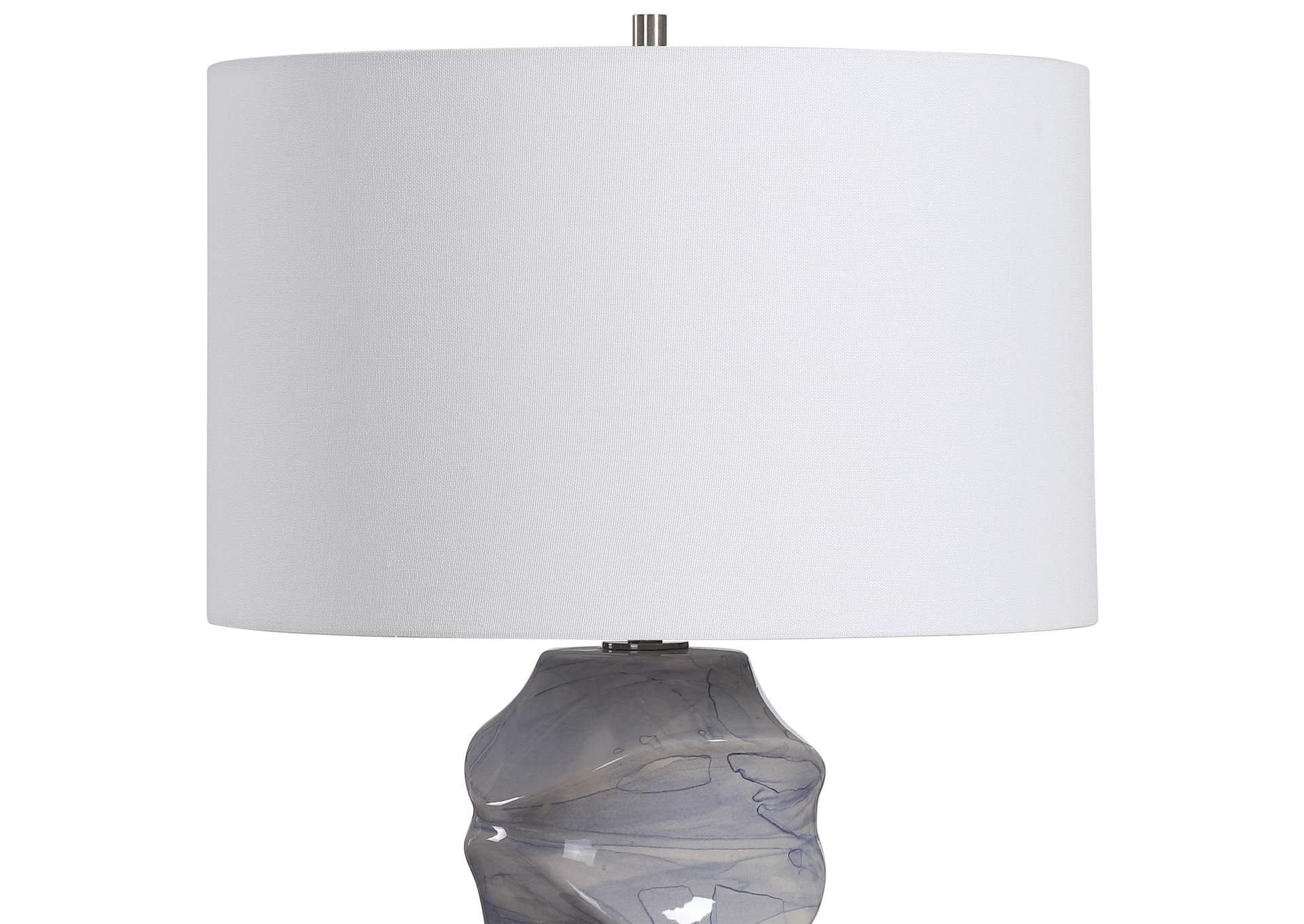 Uttermost Waves Blue & White Table Lamp