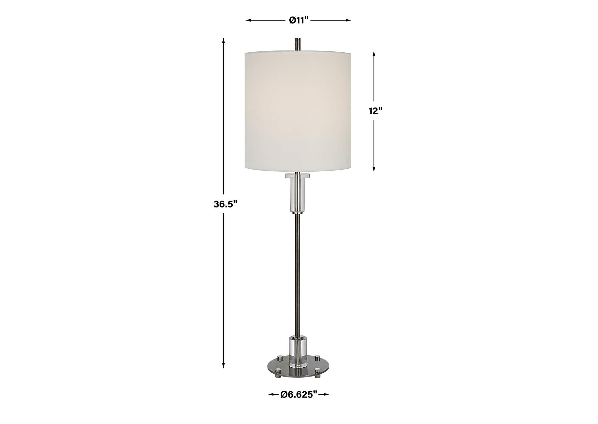 Uttermost Aurelia Steel Buffet Lamp