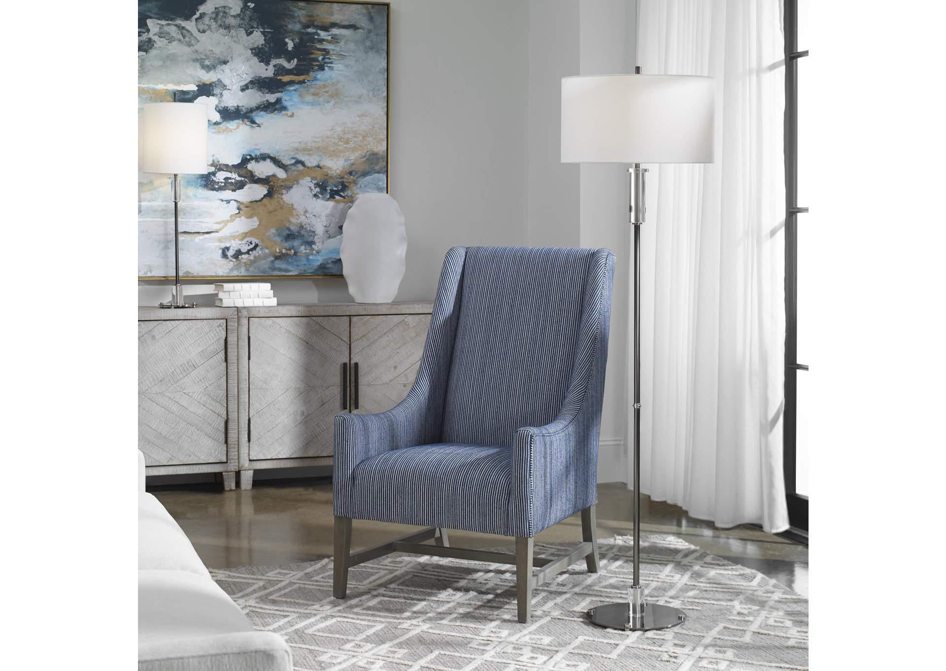 Uttermost Aurelia Steel Floor Lamp