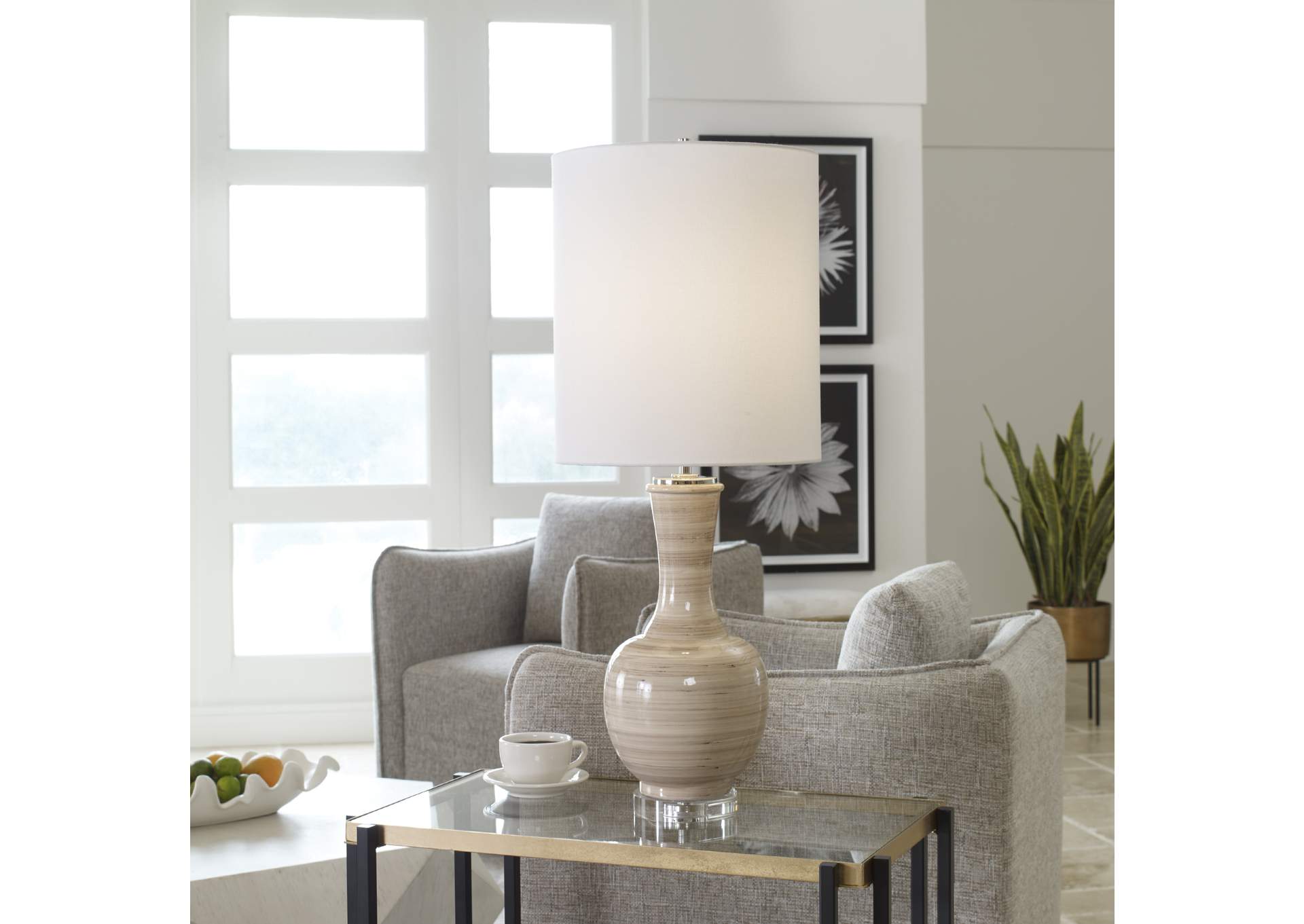 Uttermost Chalice Striped Table Lamp