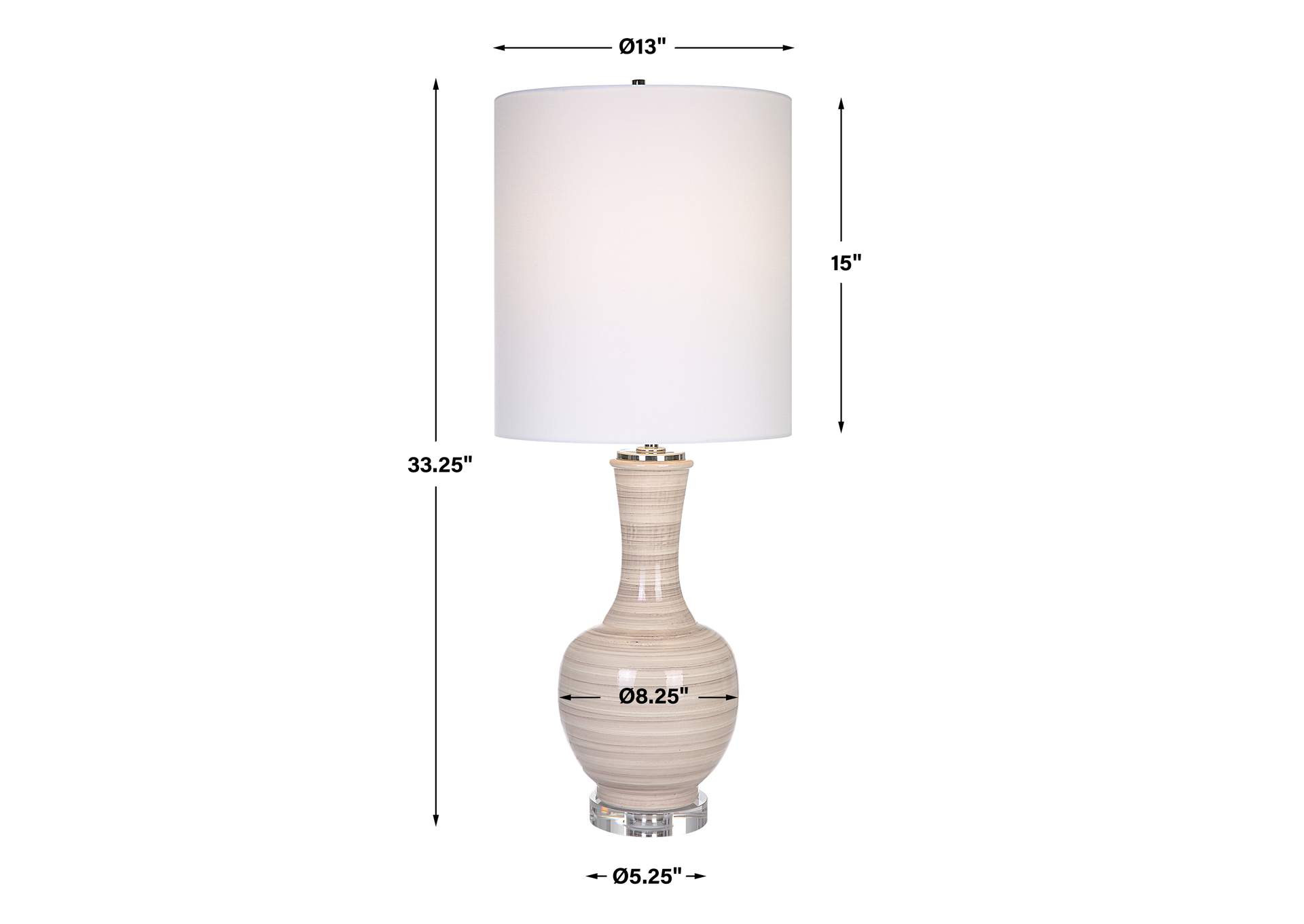 Uttermost Chalice Striped Table Lamp