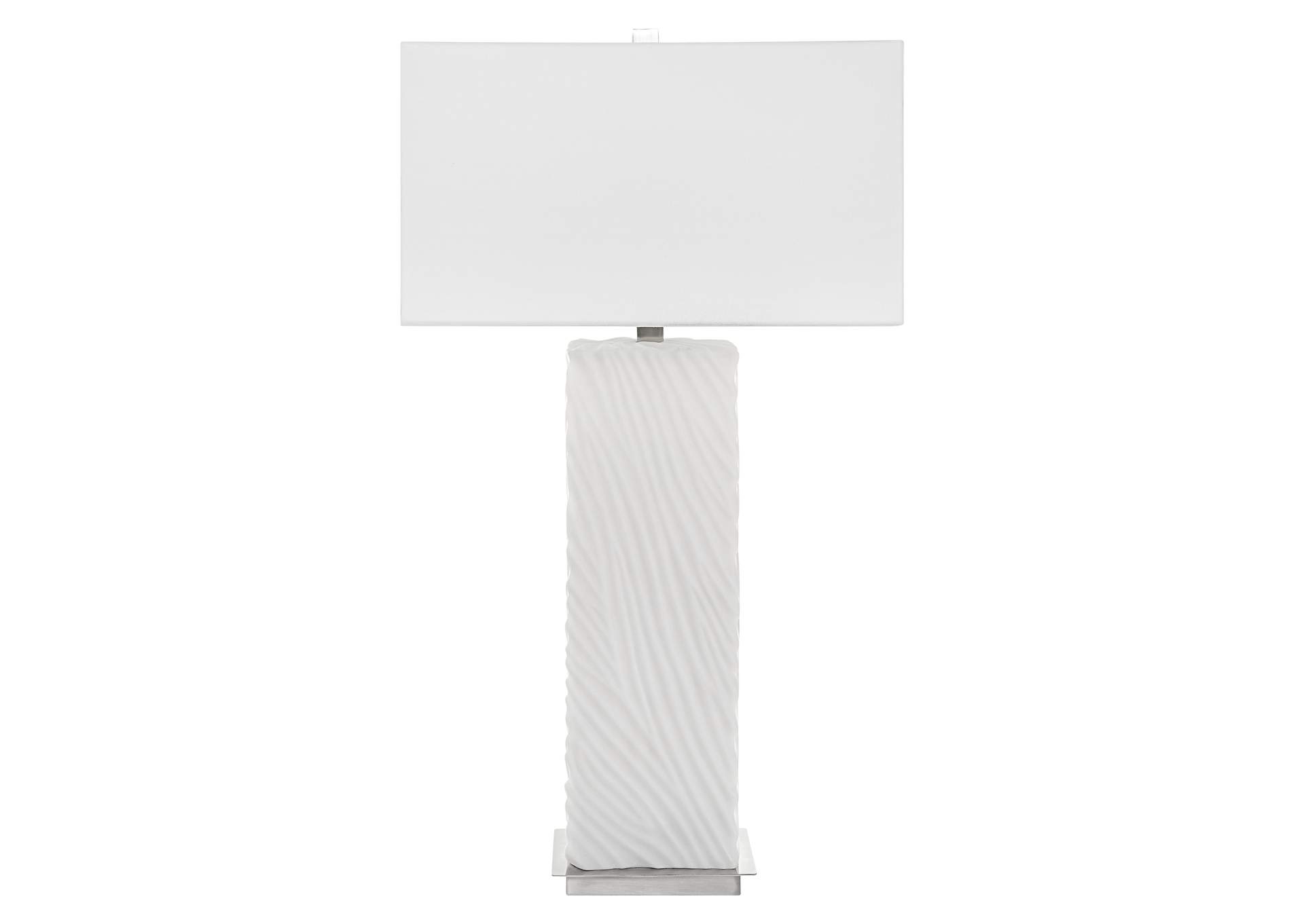 Uttermost Pillar White Marble Table Lamp