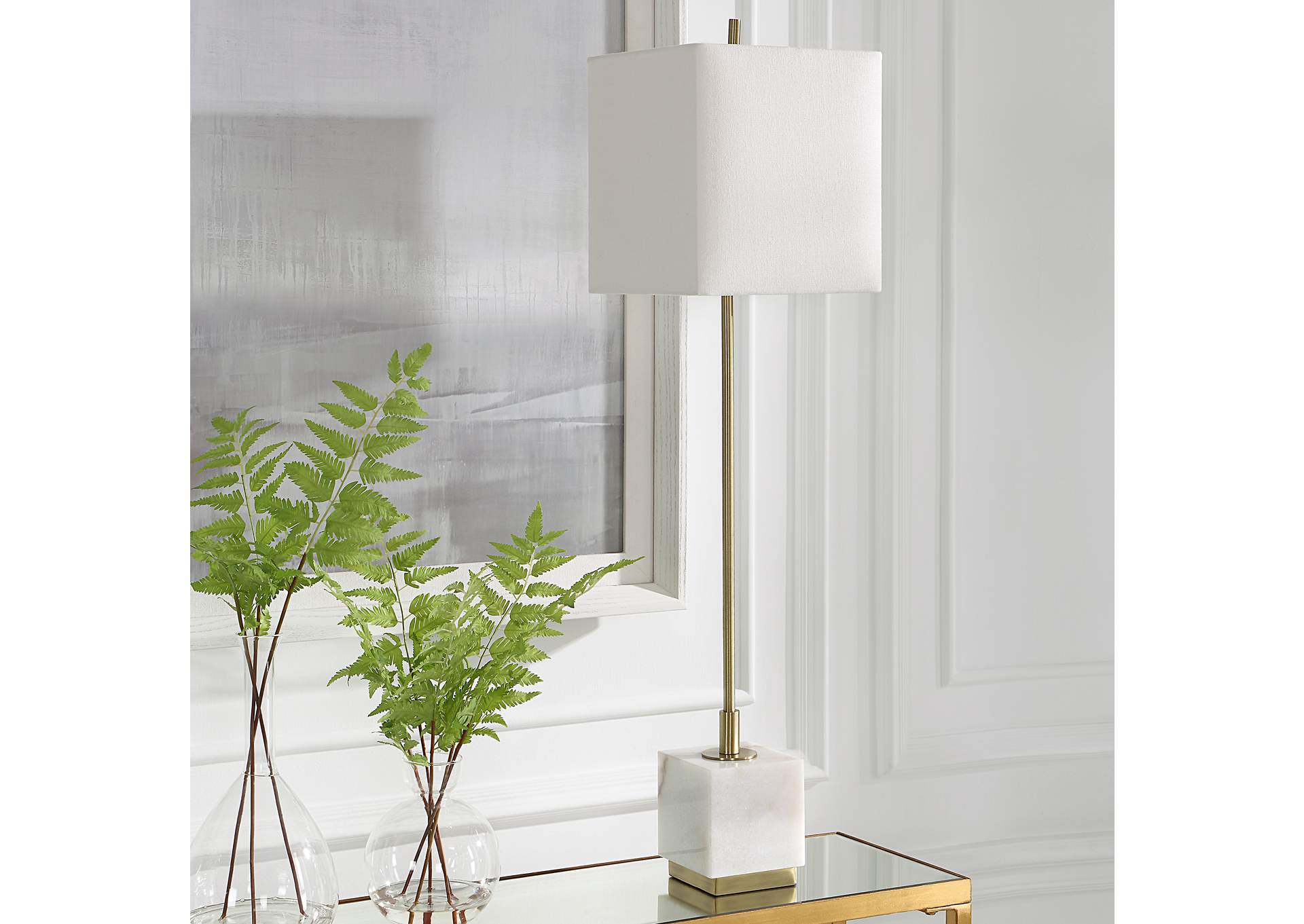 Uttermost Escort Brass Buffet Lamp