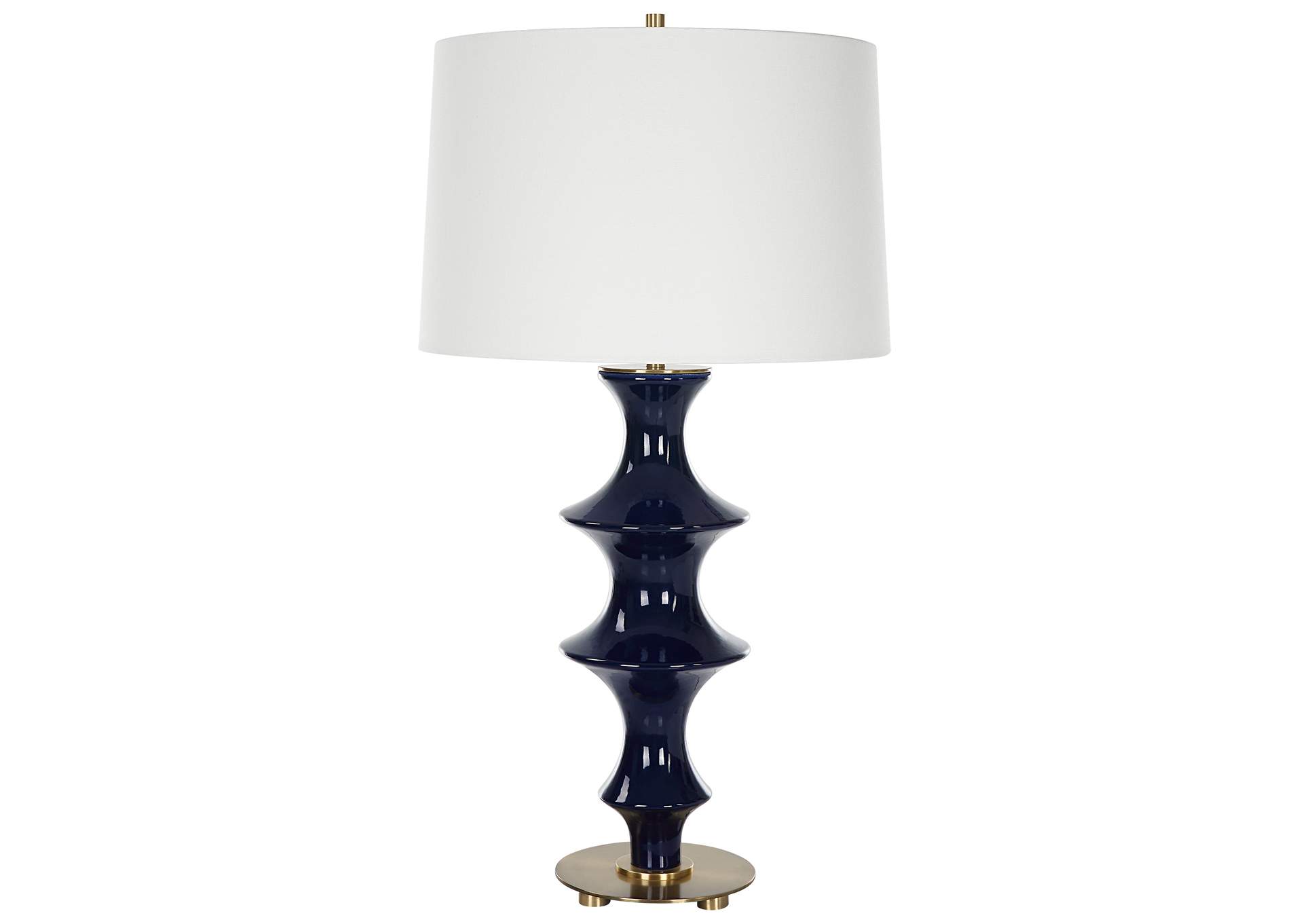 Uttermost Coil Sculpted Blue Table Lamp