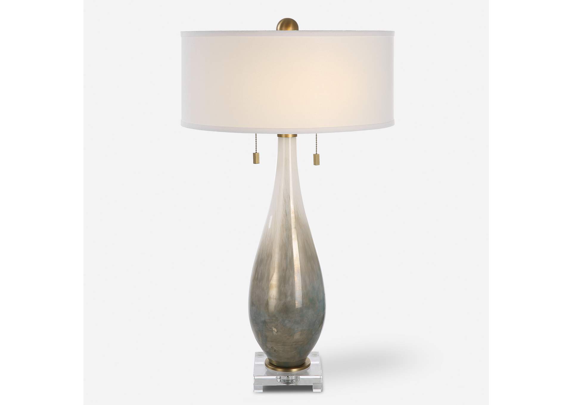 Uttermost Cardoni Bronze Glass Table Lamp