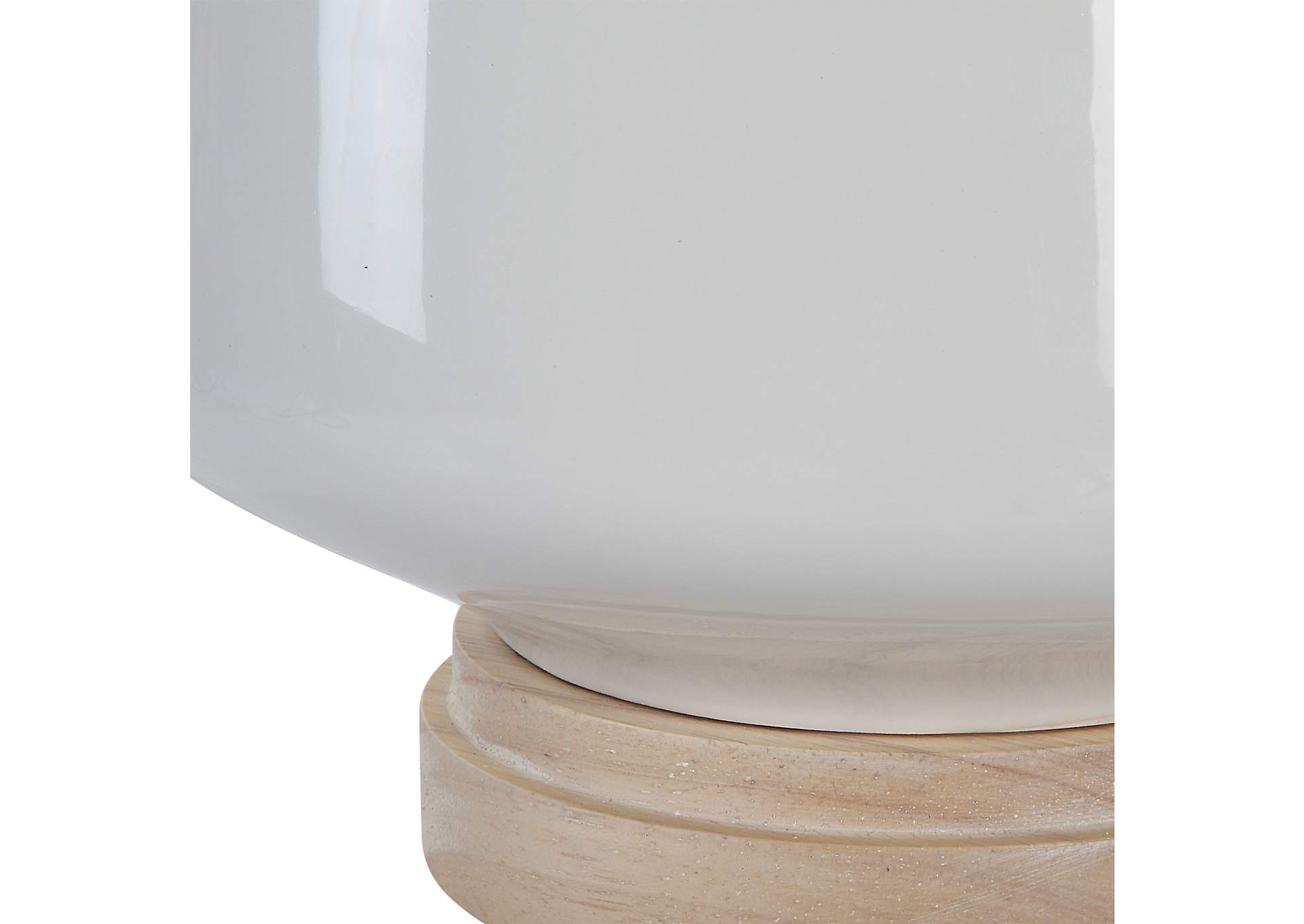 Uttermost Opal Gloss White Table Lamp