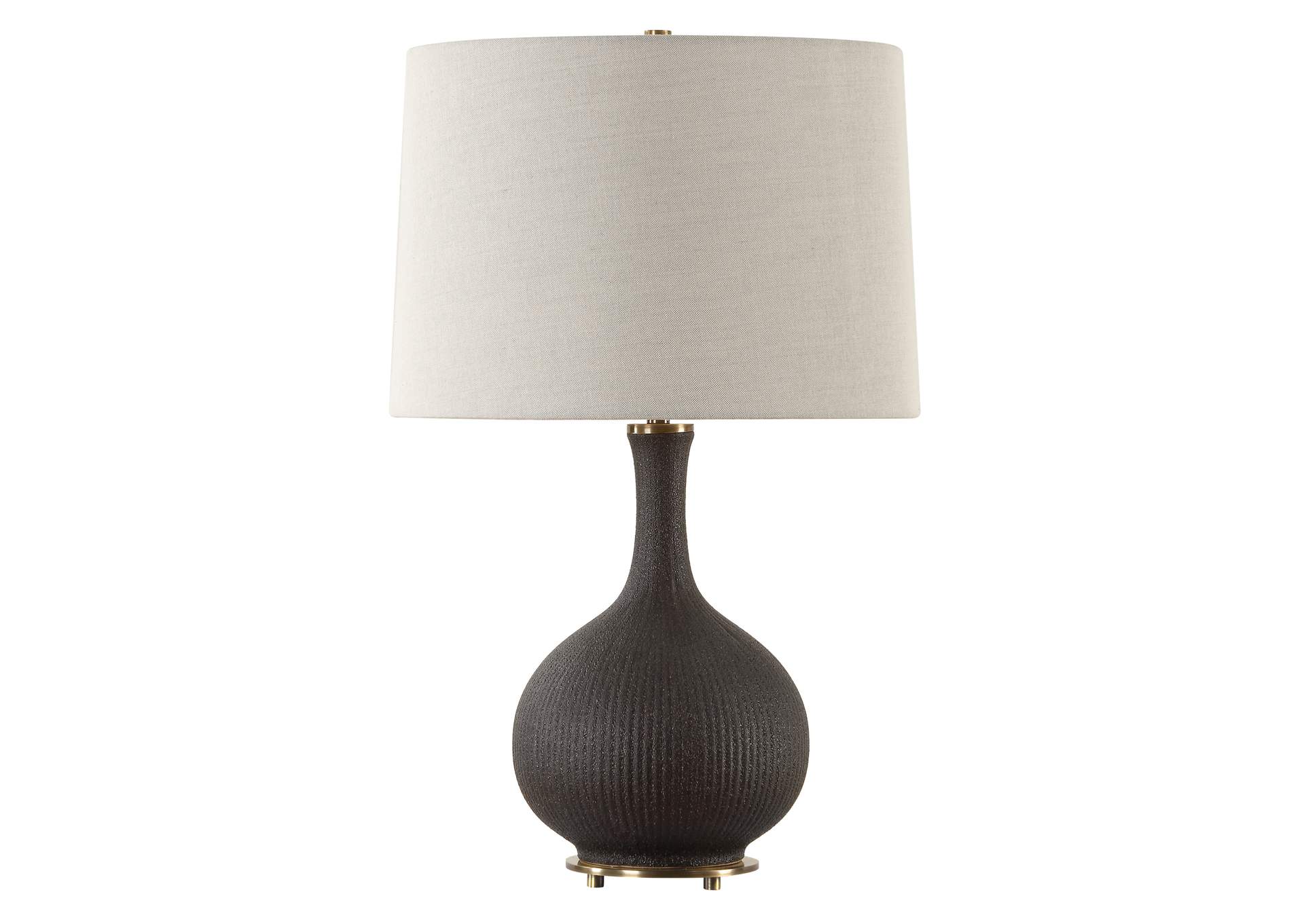 Uttermost Rimini Black Glaze Table Lamp