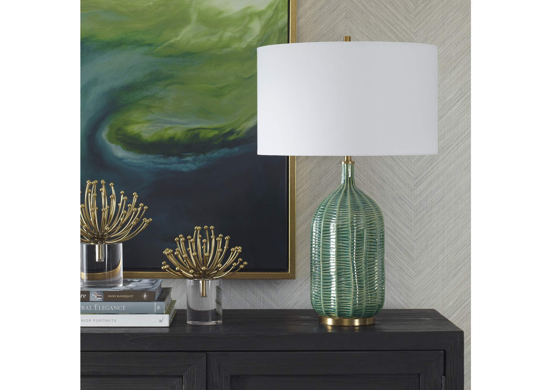 Uttermost Bixby Green Table Lamp