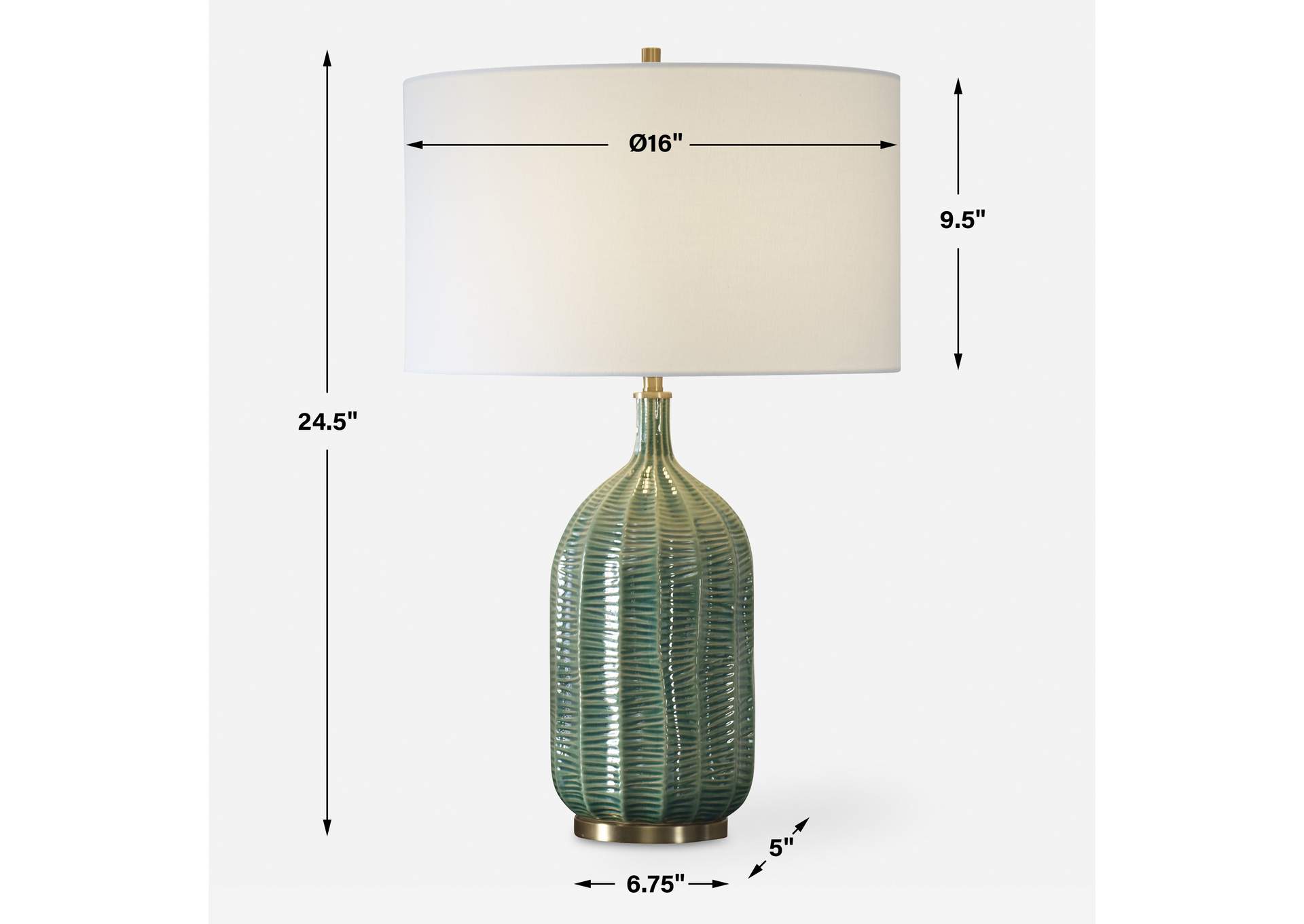Uttermost Bixby Green Table Lamp