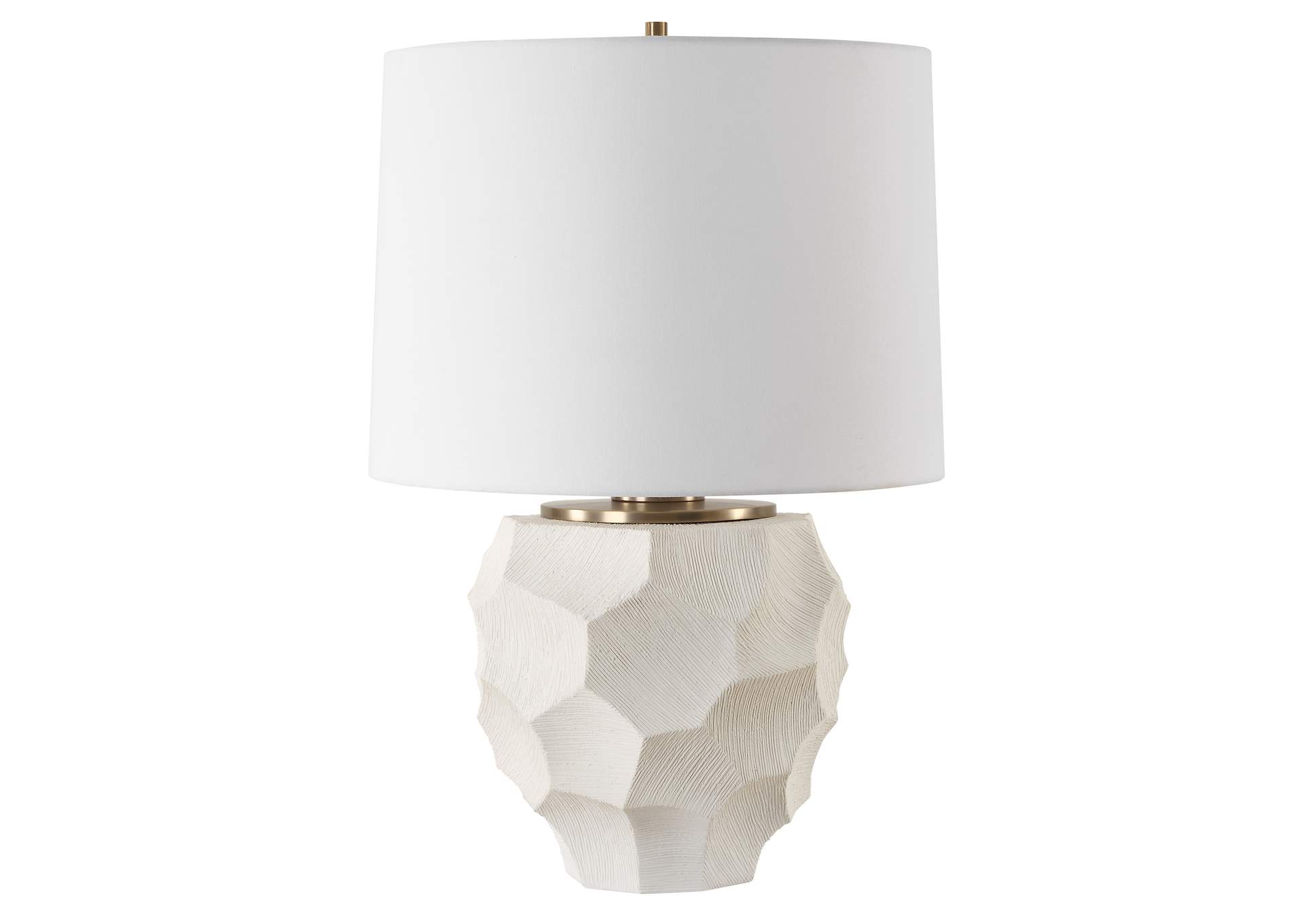 Uttermost On Edge Chalk White Table Lamp