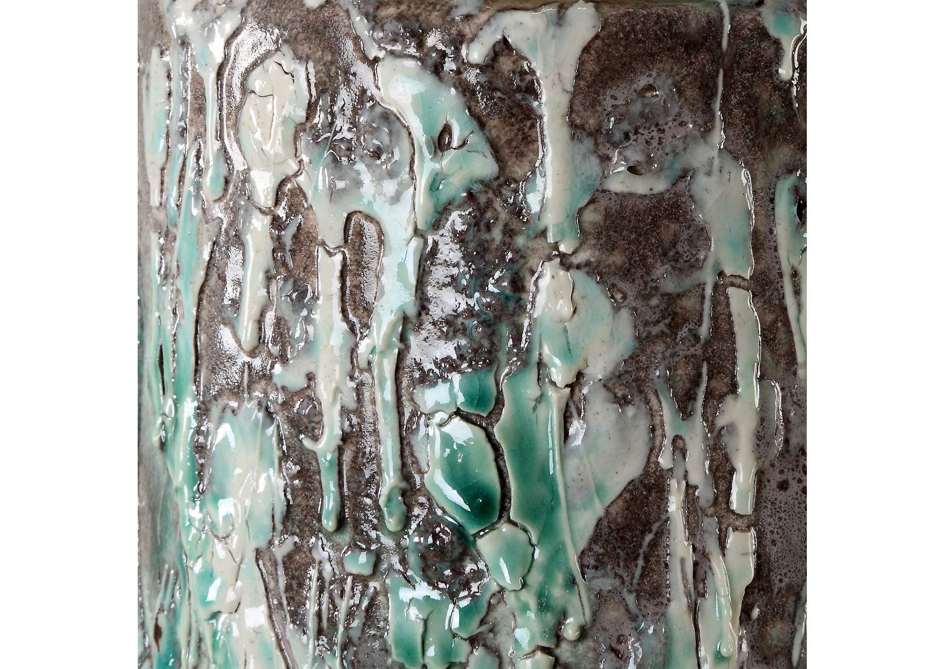 Uttermost Meltdown Ivory Teal Table Lamp