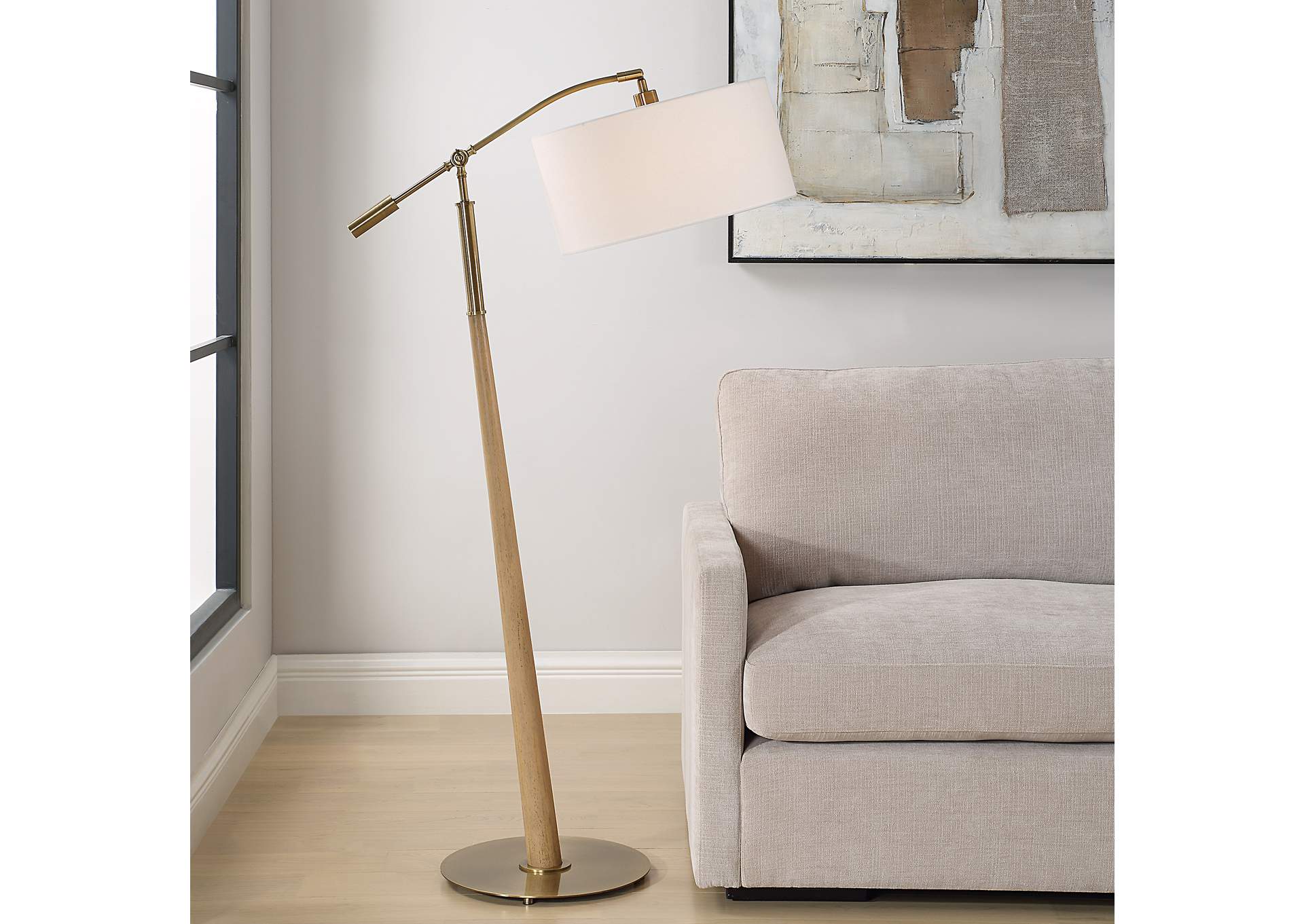 Uttermost Kennett Wooden Floor Lamp