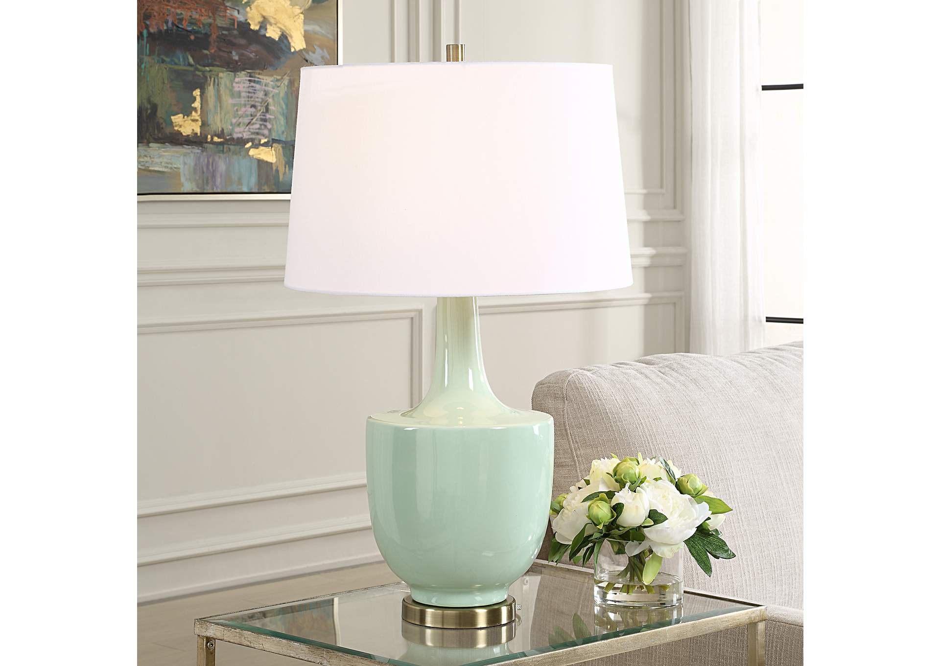 Uttermost Kyla Mint Green Table Lamp