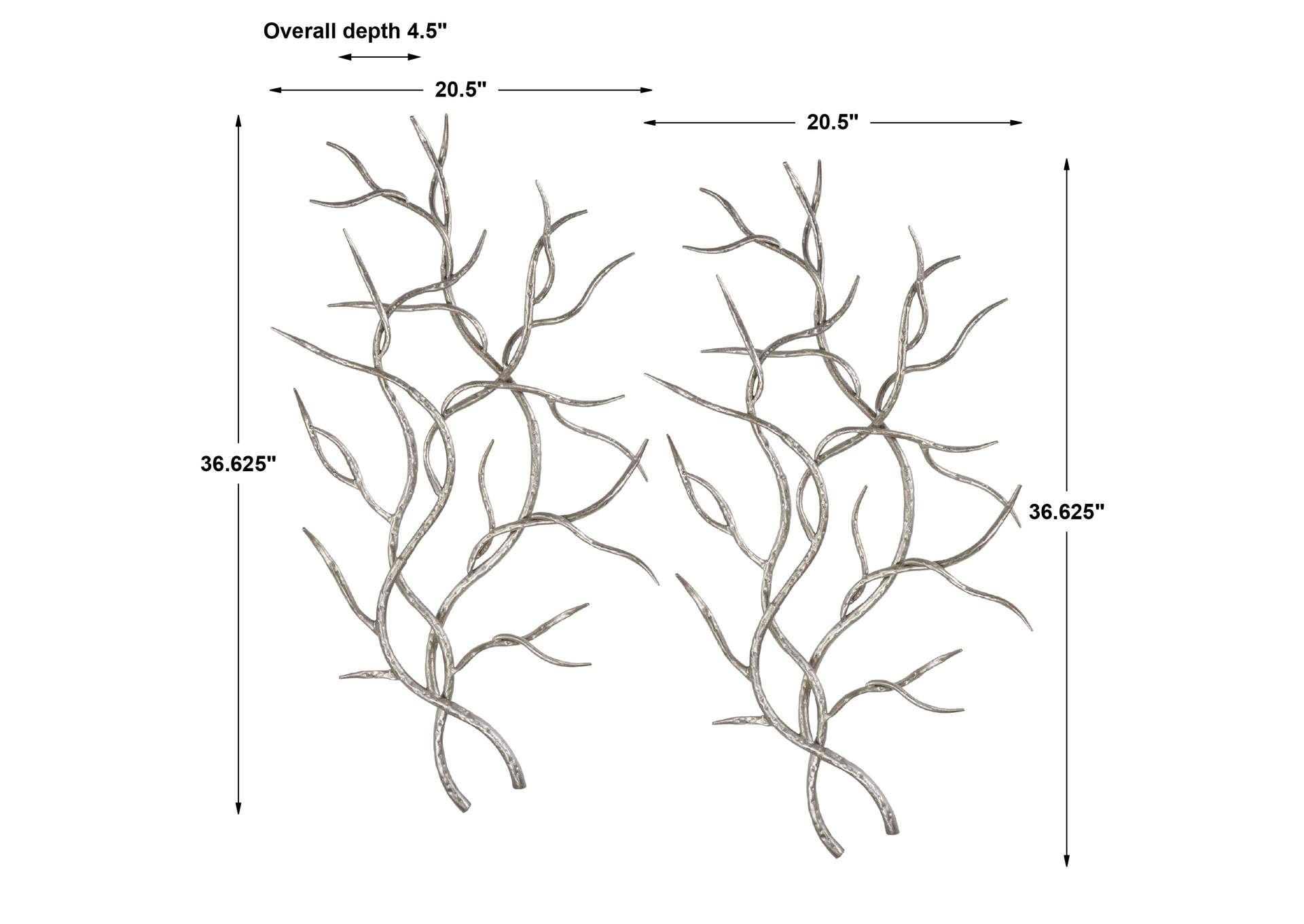 Uttermost Silver Branches Wall Art