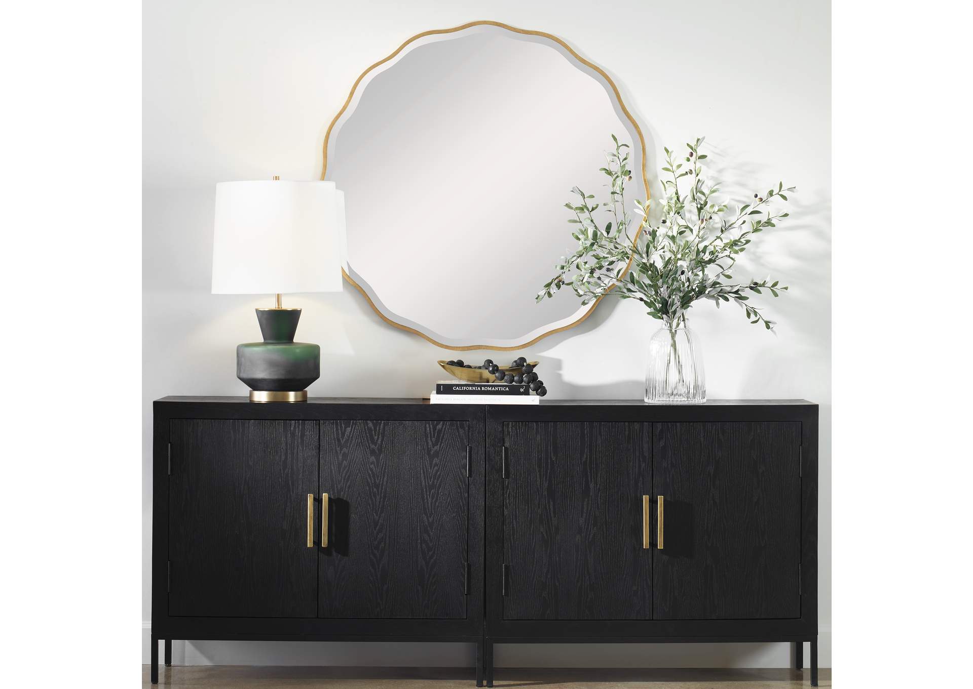 Uttermost Aneta Gold Round Mirror