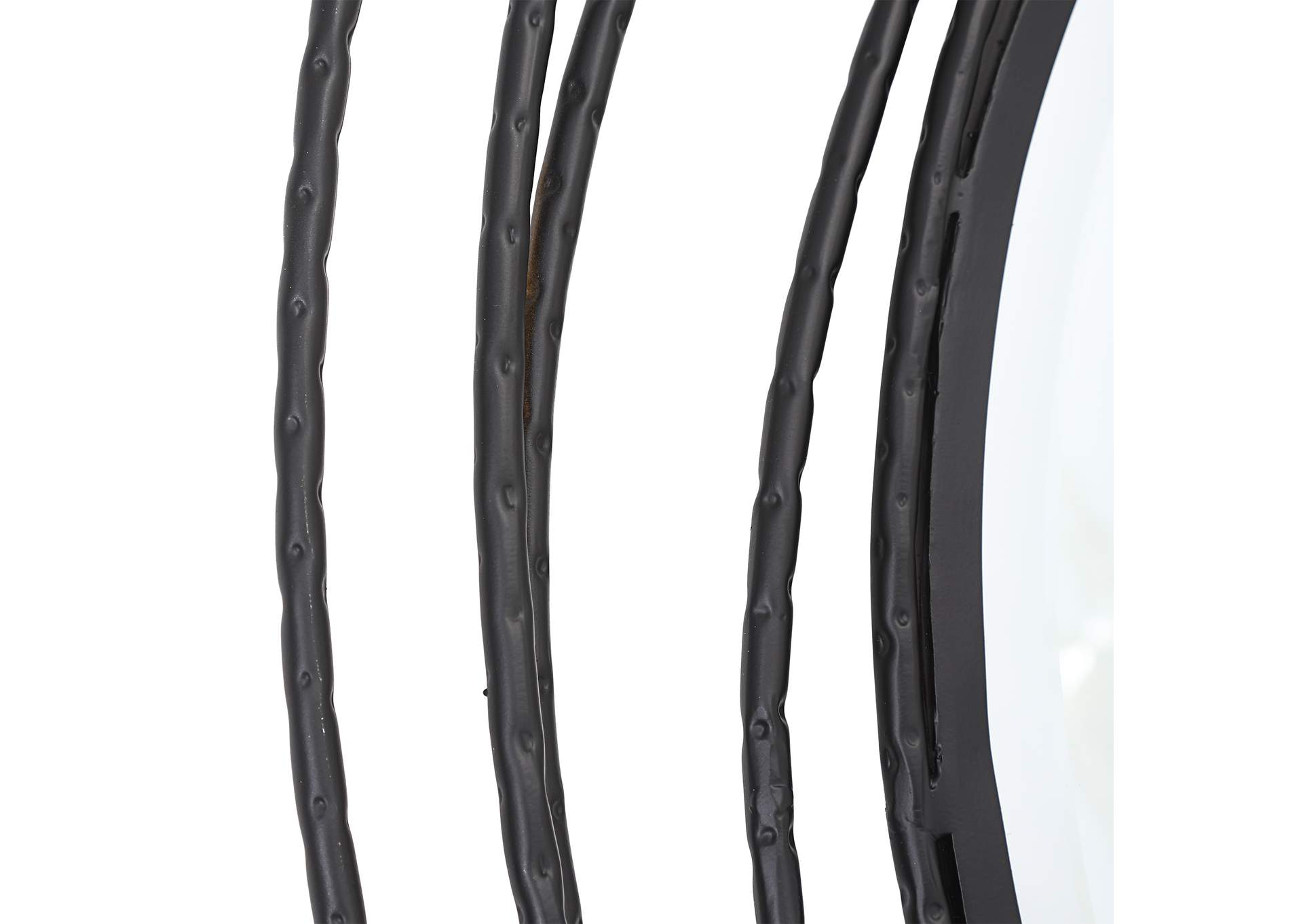 Uttermost Whirlwind Black Round Mirror