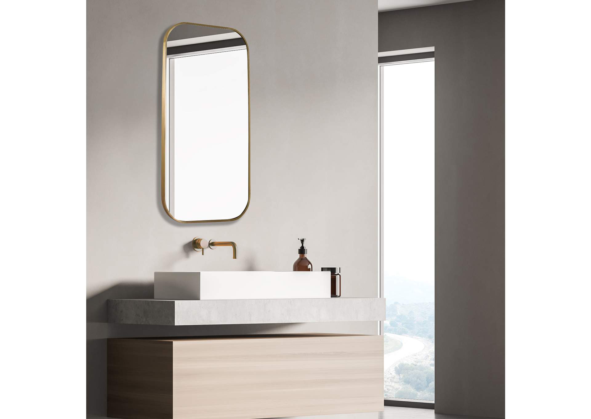 Uttermost Taft Plated Brass Mirror