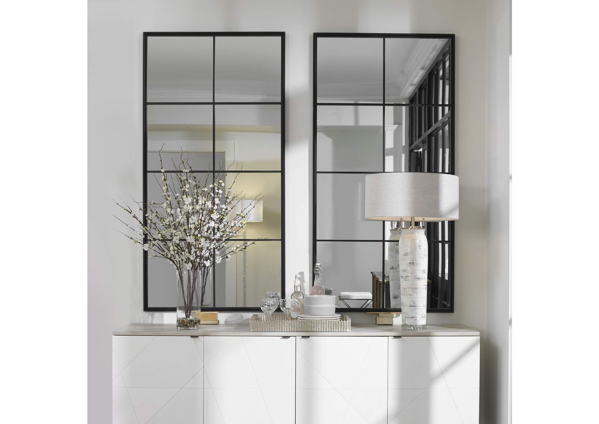Uttermost Rousseau Iron Window Mirror