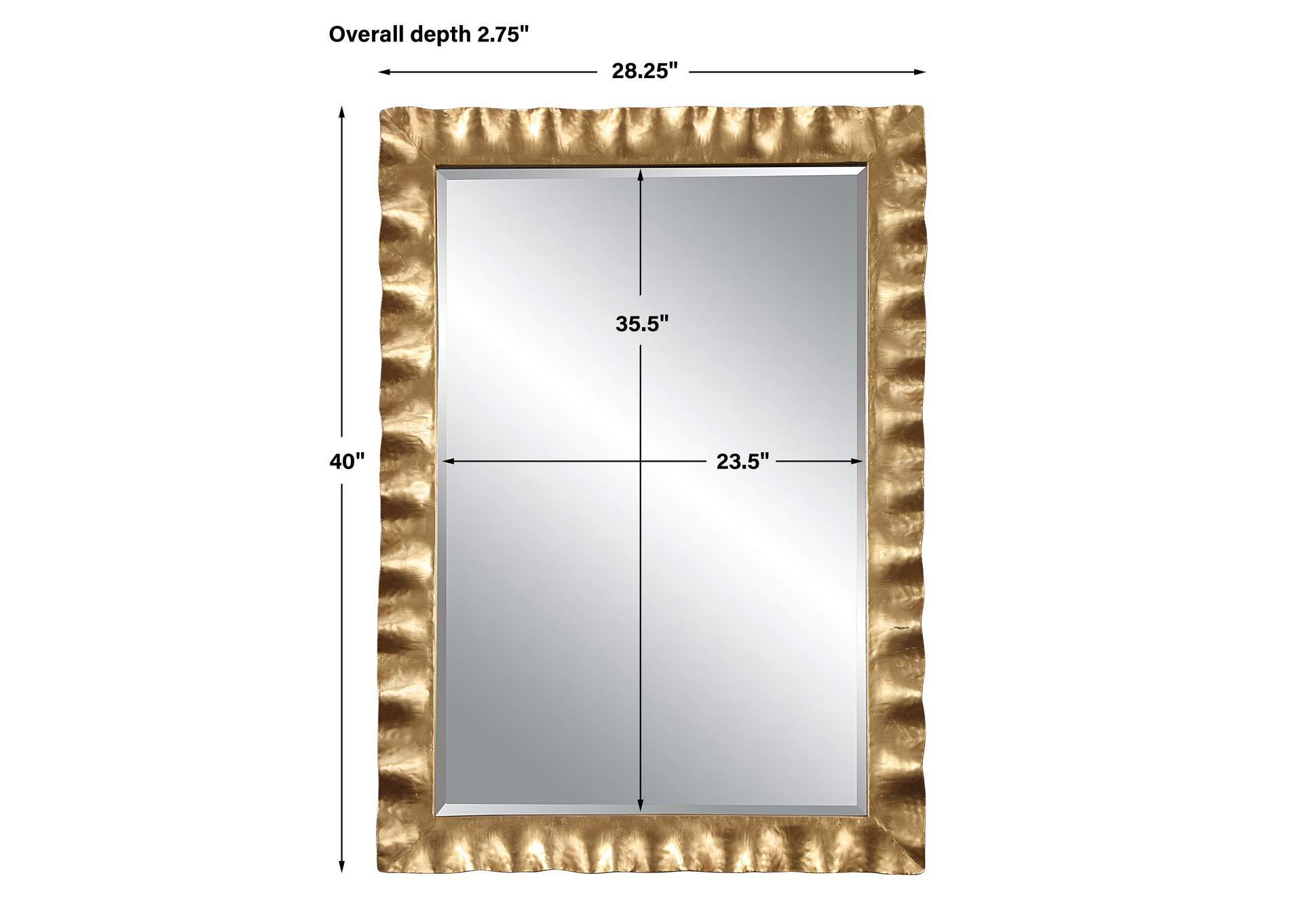Uttermost Haya Scalloped Gold Mirror