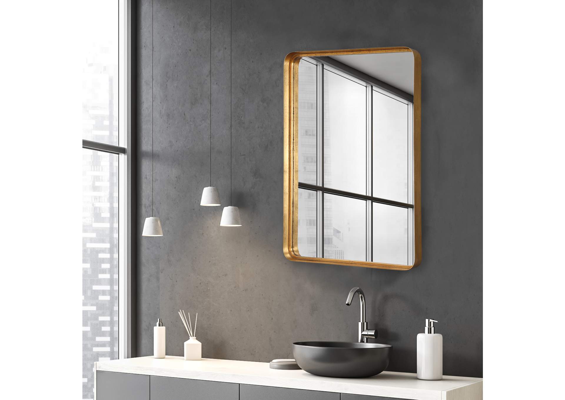 Uttermost Crofton Gold Large Mirror