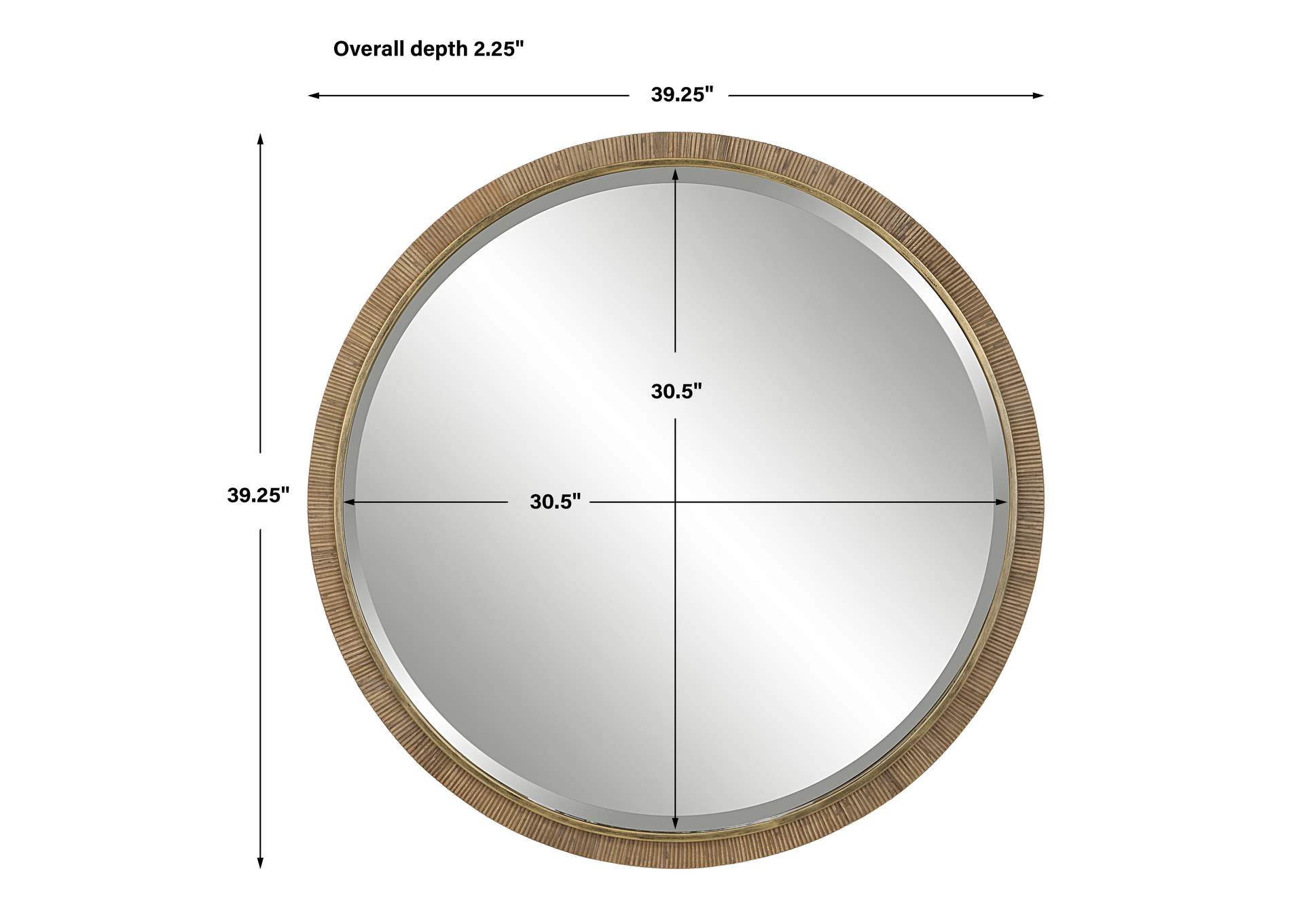 Uttermost Paradise Round Rattan Mirror