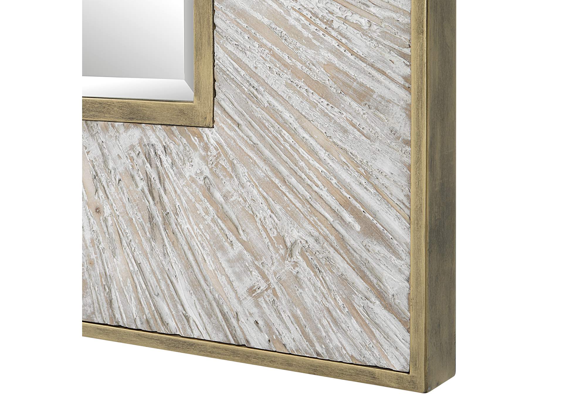 Uttermost Wharton Whitewashed Square Mirror