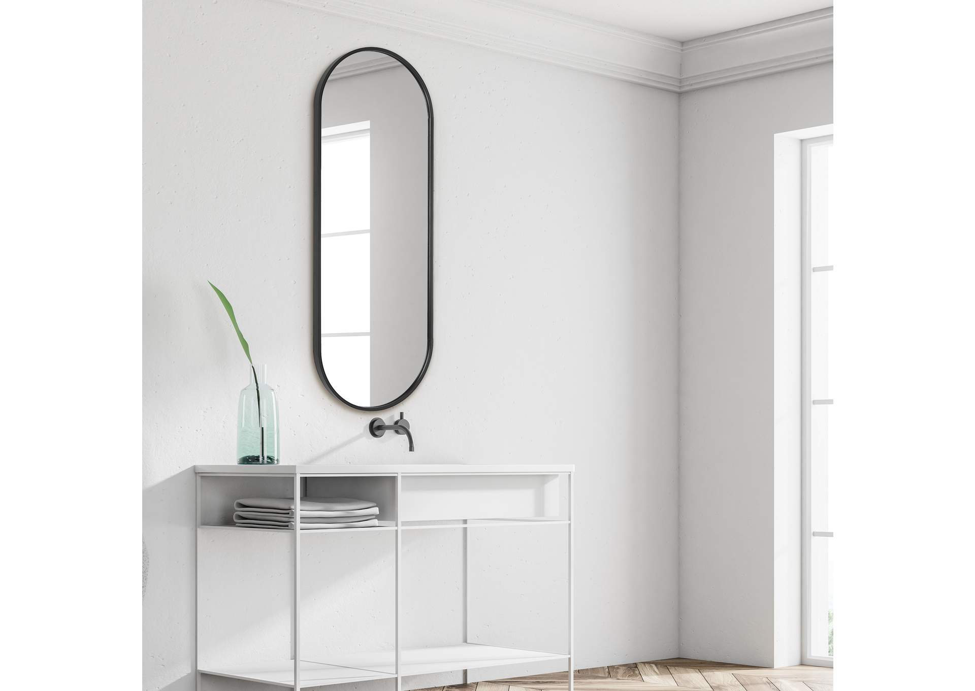 Uttermost Varina Tall Black Mirror