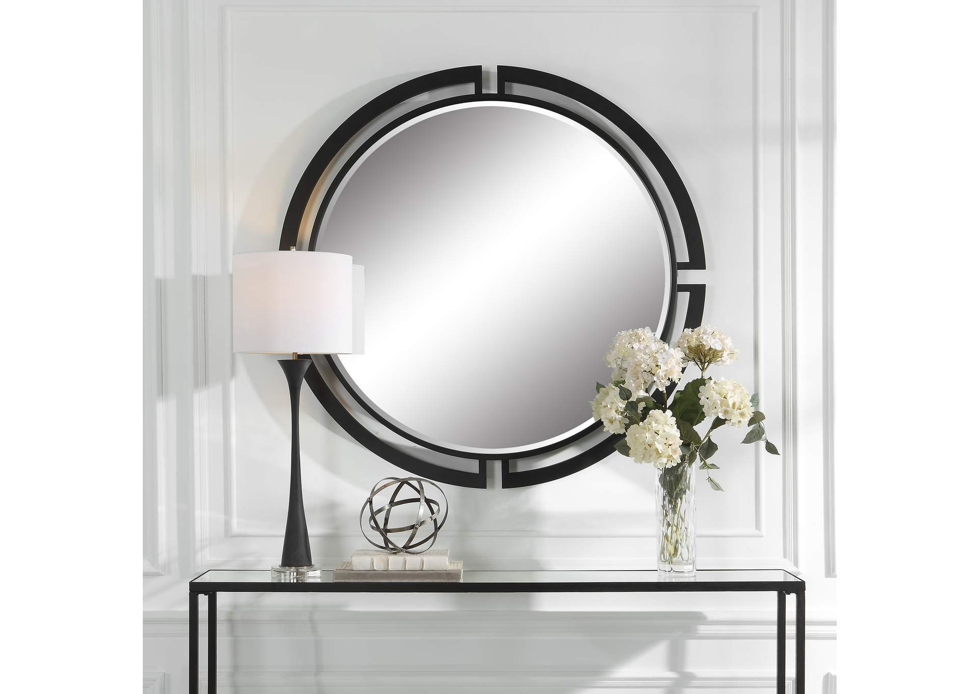 Uttermost Quadrant Modern Round Mirror