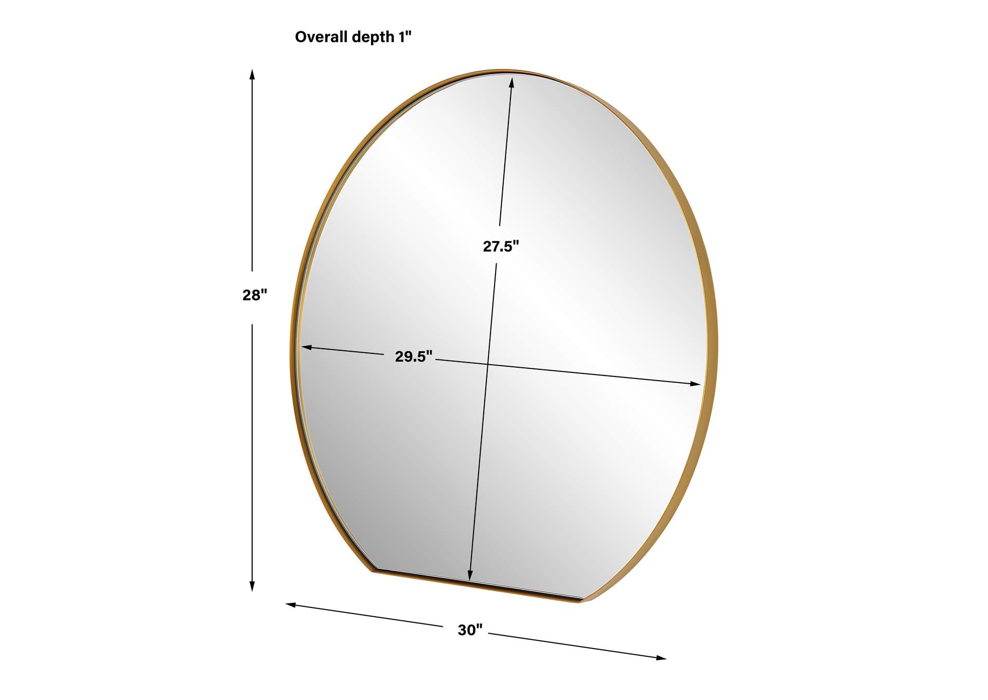 Uttermost Cabell Small Brass Mirror
