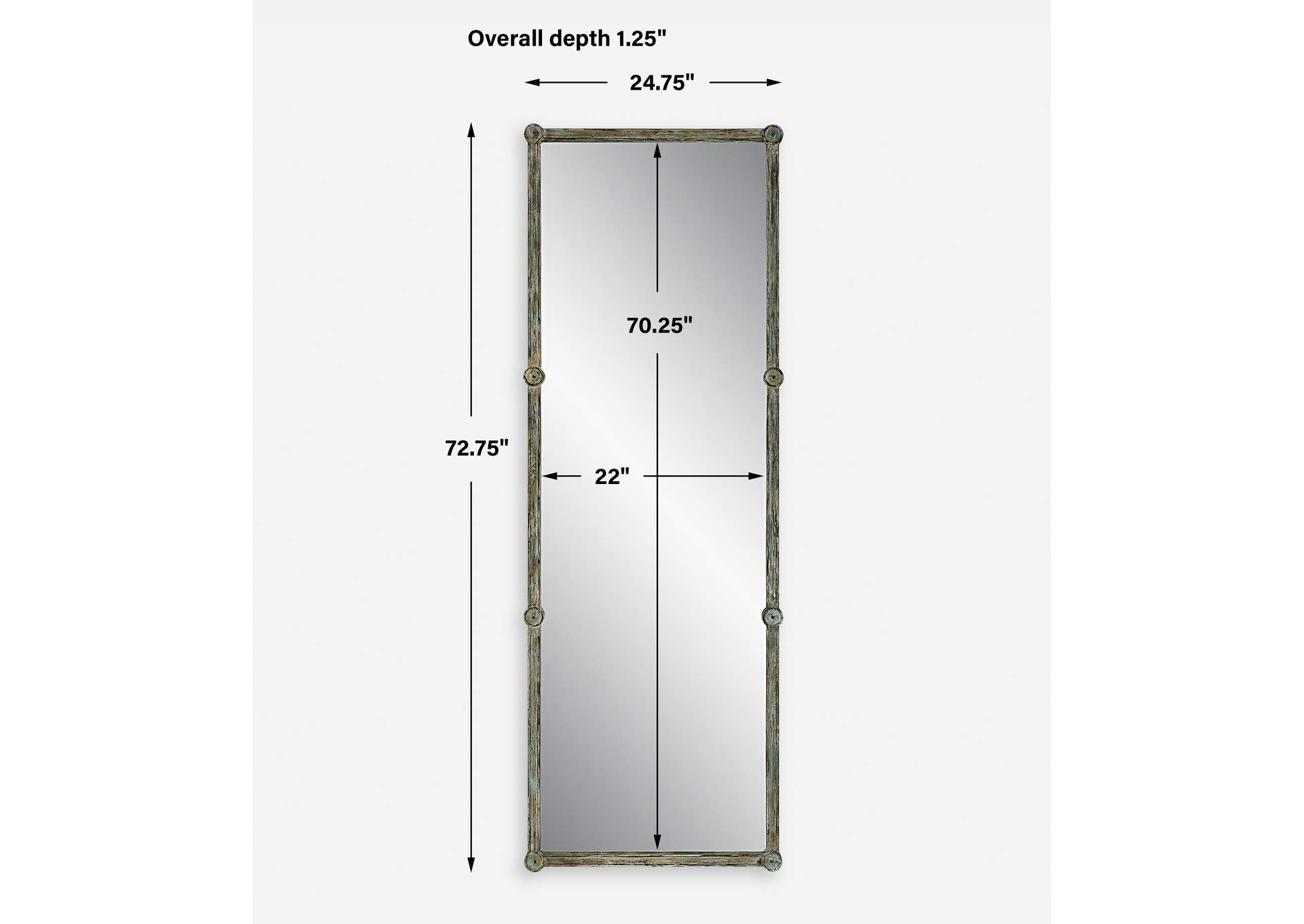Uttermost Gattola Gray Wash Dressing Mirror