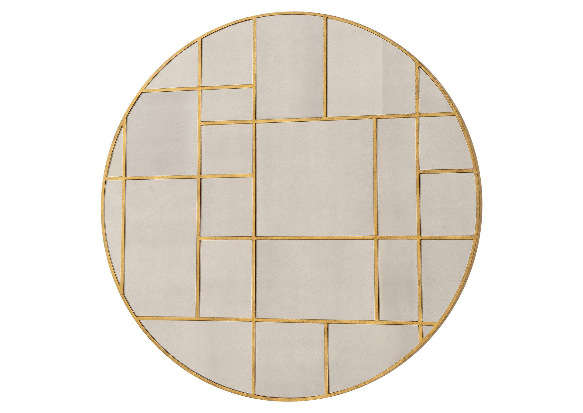 Uttermost Geometric Round Mirror